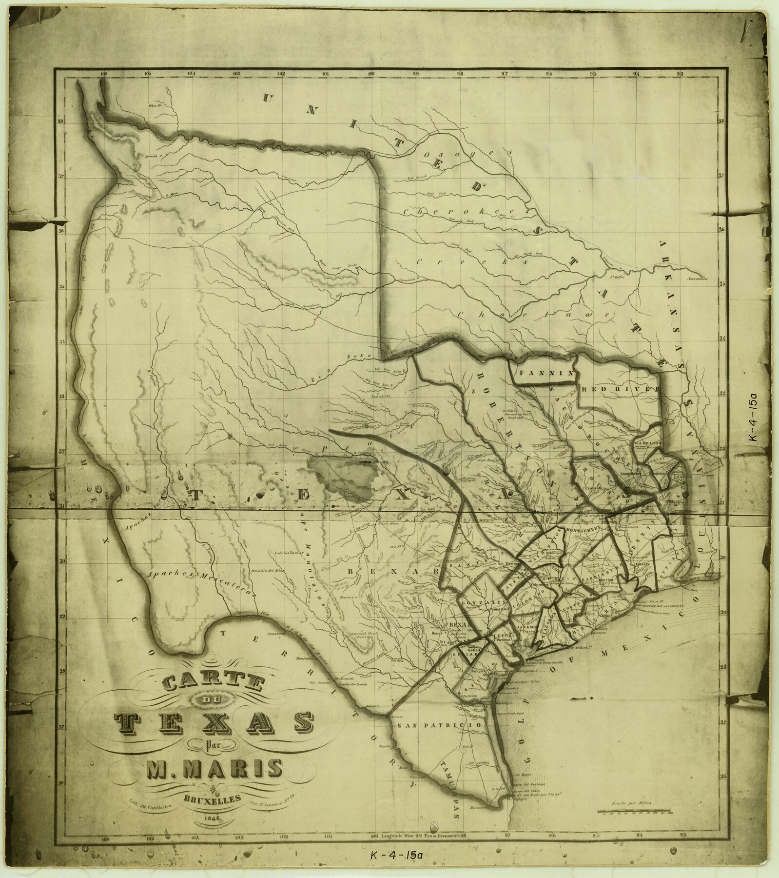 2119, Carte du Texas par M. Maris, General Map Collection