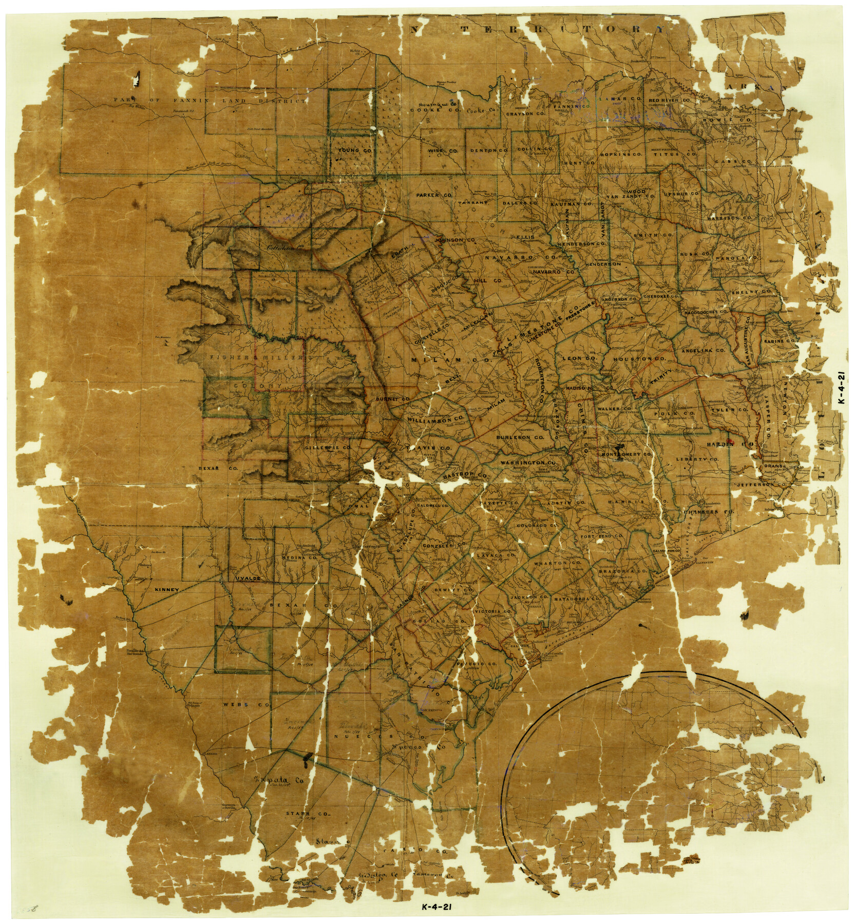 2127, J. De Cordova's Map of the State of Texas Compiled from the records of the General Land Office of the State, General Map Collection