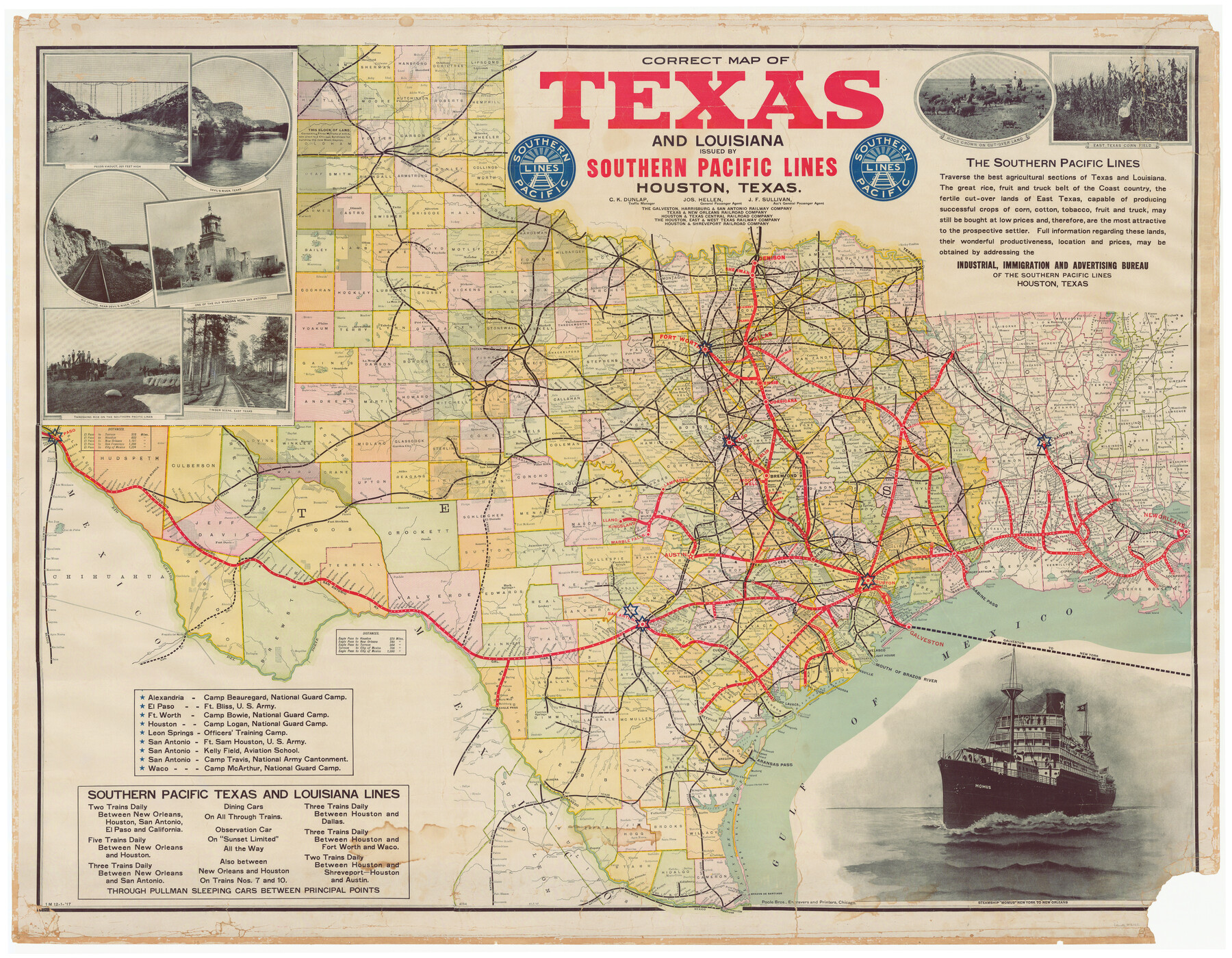 2142, Correct Map of Texas and Louisiana, General Map Collection