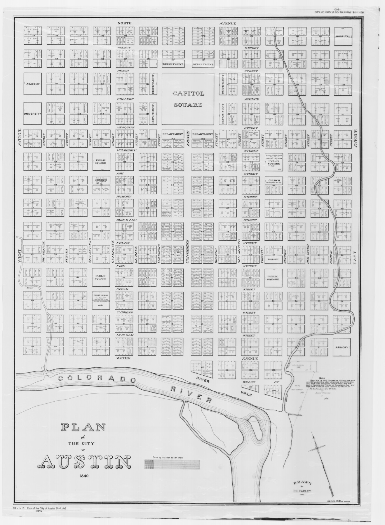 2179, Plan of the City of Austin, General Map Collection