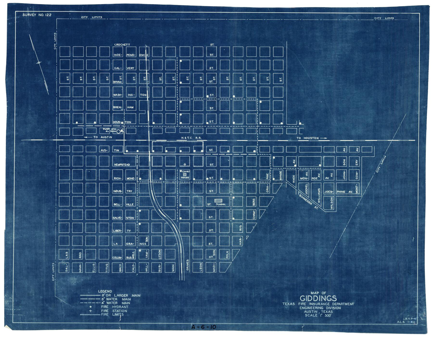 2210, Map of Giddings, General Map Collection
