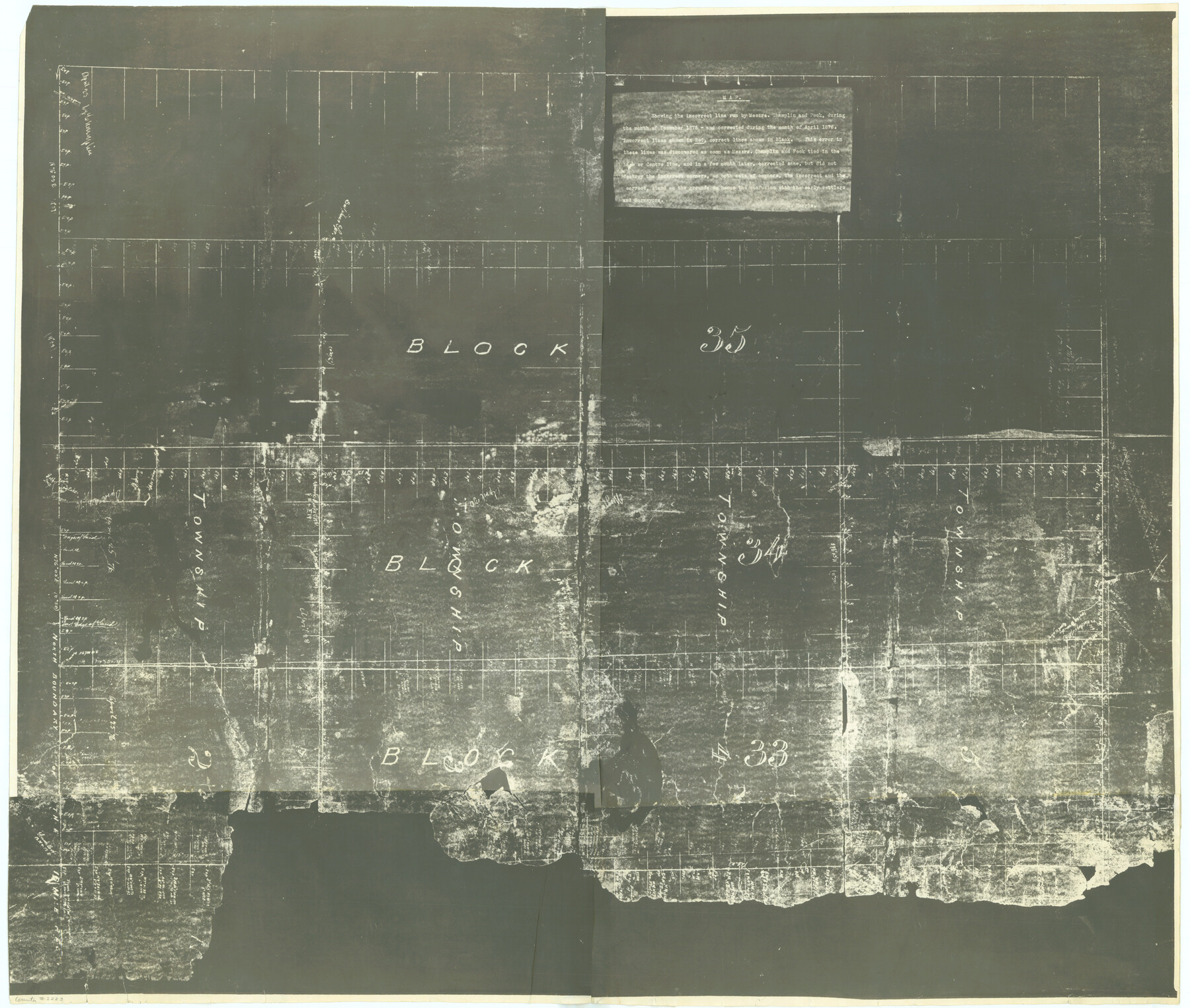 2223, [T&P Land Reserve, Blocks 33, 34 & 35, Tsps. 2, 3, 4, & 5, Dawson & Martin Counties, Texas, General Map Collection