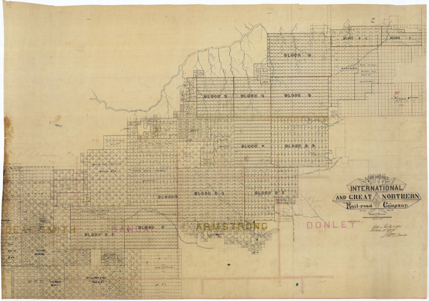 2306, 1875 land survey for the International and Great Northern Rail-road Company, General Map Collection