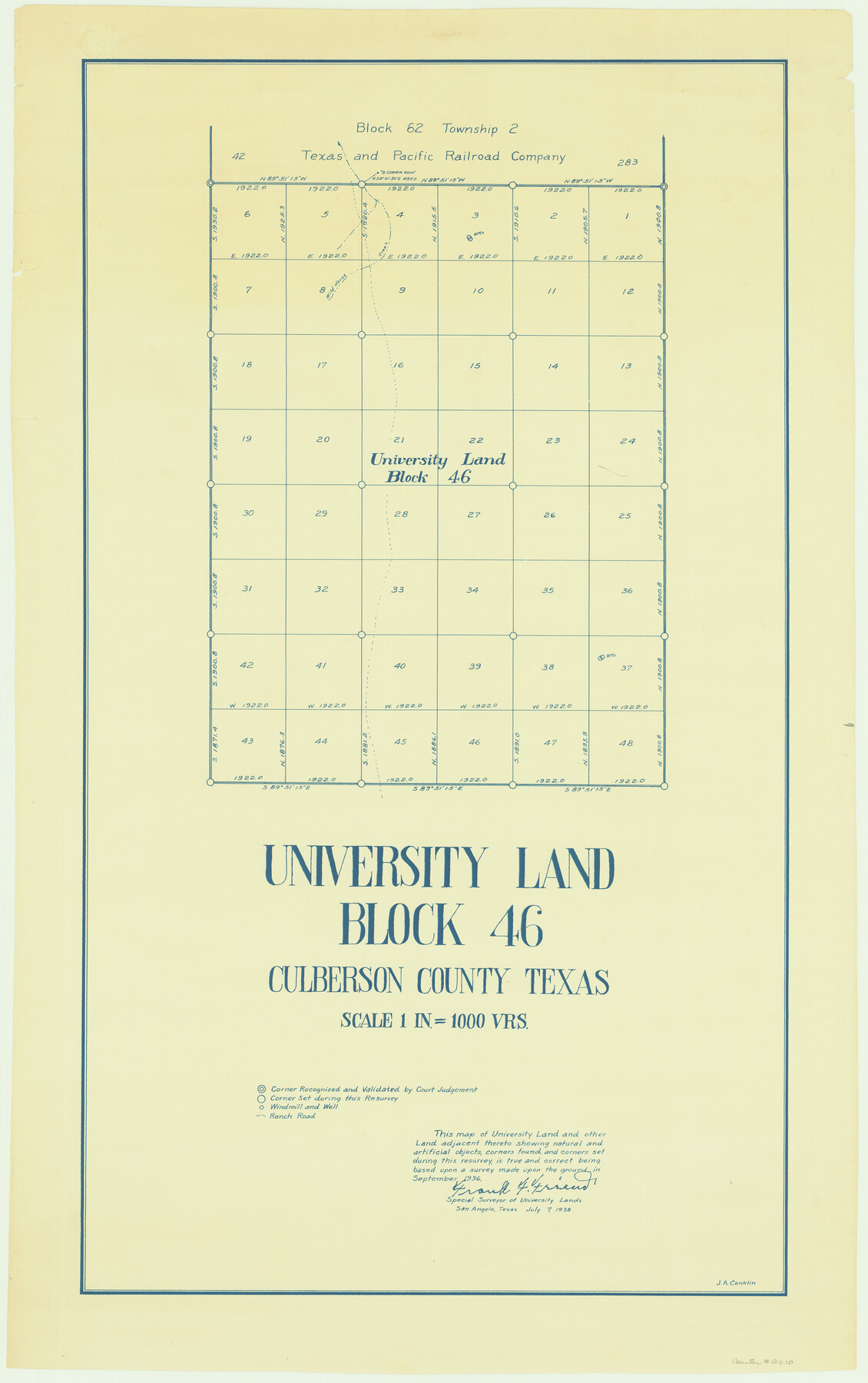 2410, University Land Block 46, Culberson County, Texas, General Map Collection