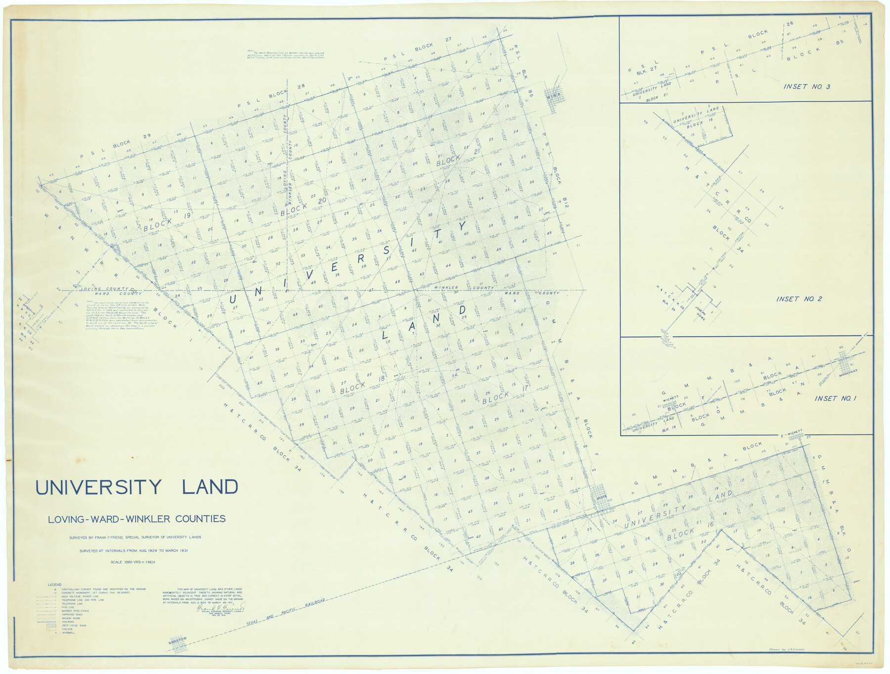 2415, University Land Loving-Ward-Winkler Counties, General Map Collection