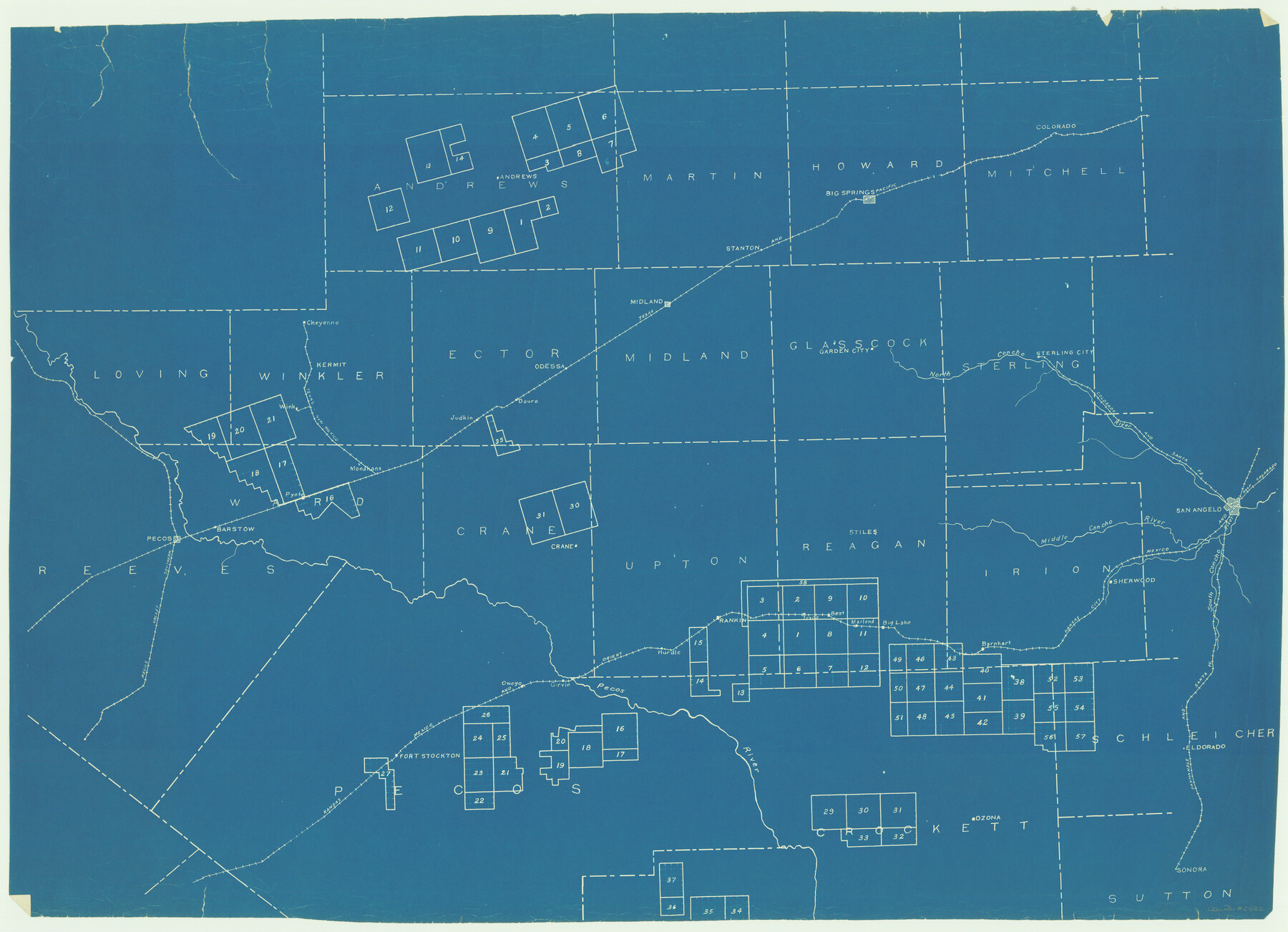 2422, [University Lands in West Texas], General Map Collection