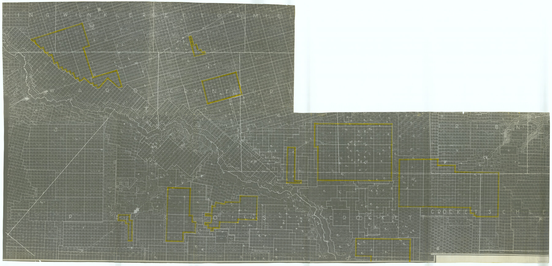 2424, [University Land in Loving, Ward, Winkler, Pecos, Crane, Ector, Upton, Crockett, Schleicher, Irion and Reagan Counties], General Map Collection