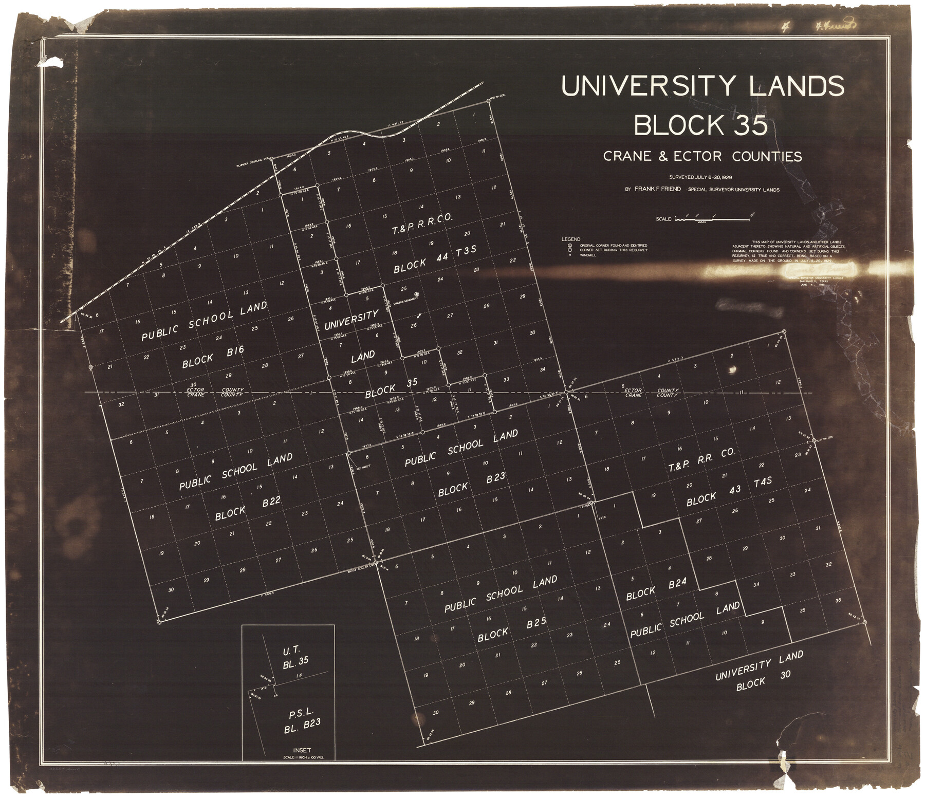 2442, University Lands Block 35 Crane & Ector Counties, General Map Collection
