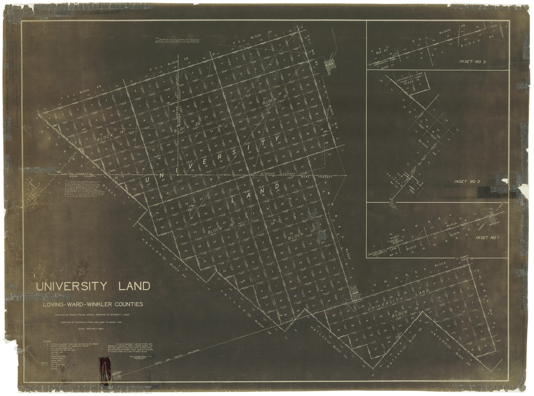 2448, University Land Loving-Ward-Winkler Counties, General Map Collection
