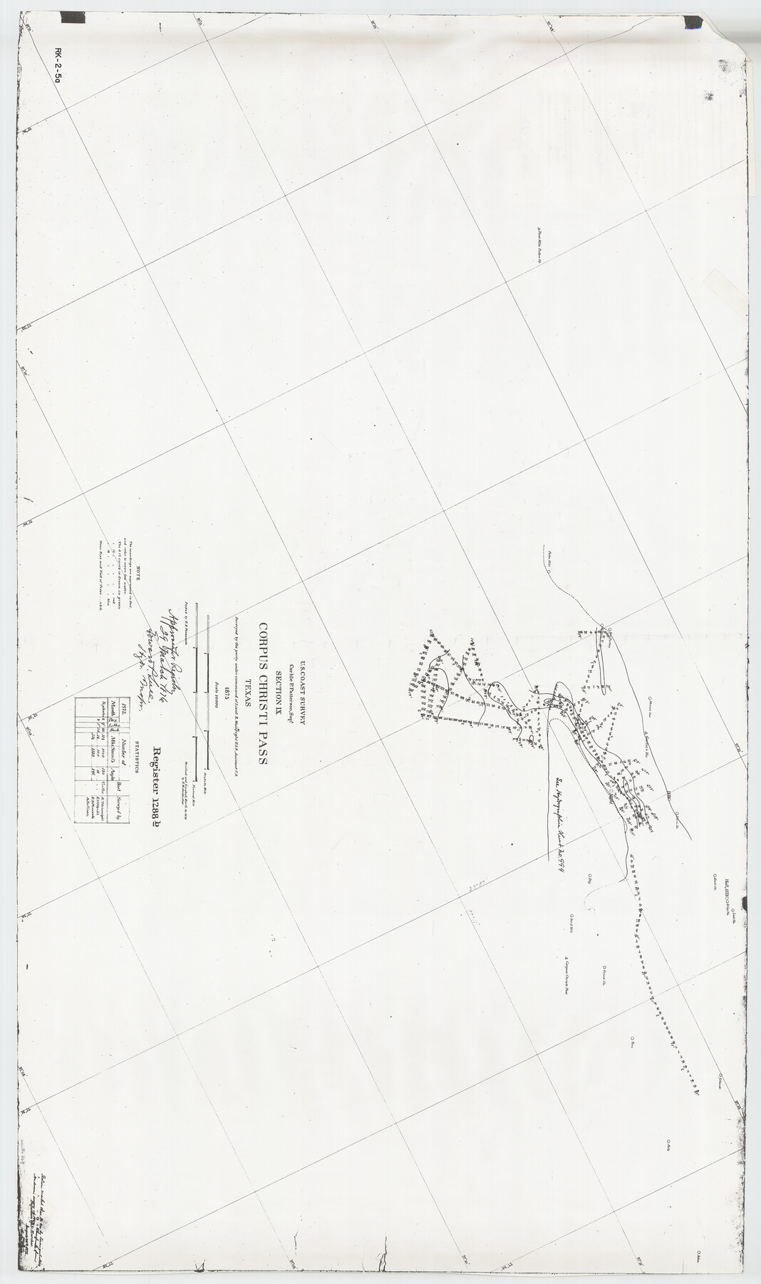 2691, Hydrographic Survey H-1288B Corpus Christi Pass, General Map Collection