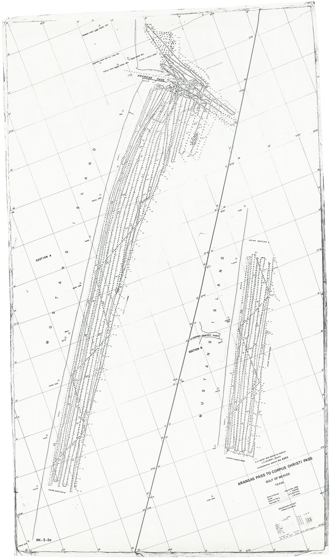 2696, Hydrography Survey H-6395 Off Coast of Texas, Aransas Pass to Corpus Christi Pass in the Gulf of Mexico, General Map Collection