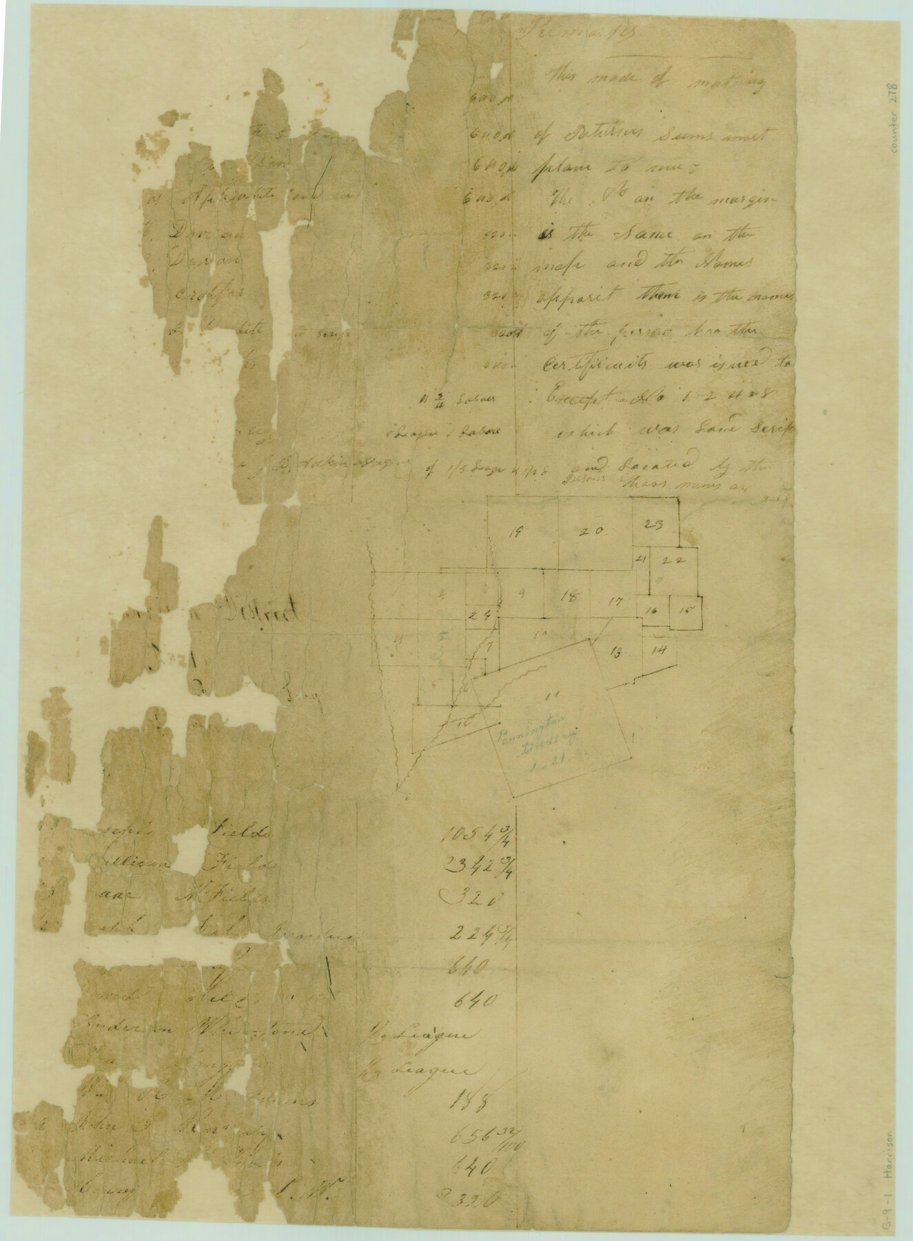 278, [Surveys along Eight Mile Creek, Harrison District], General Map Collection