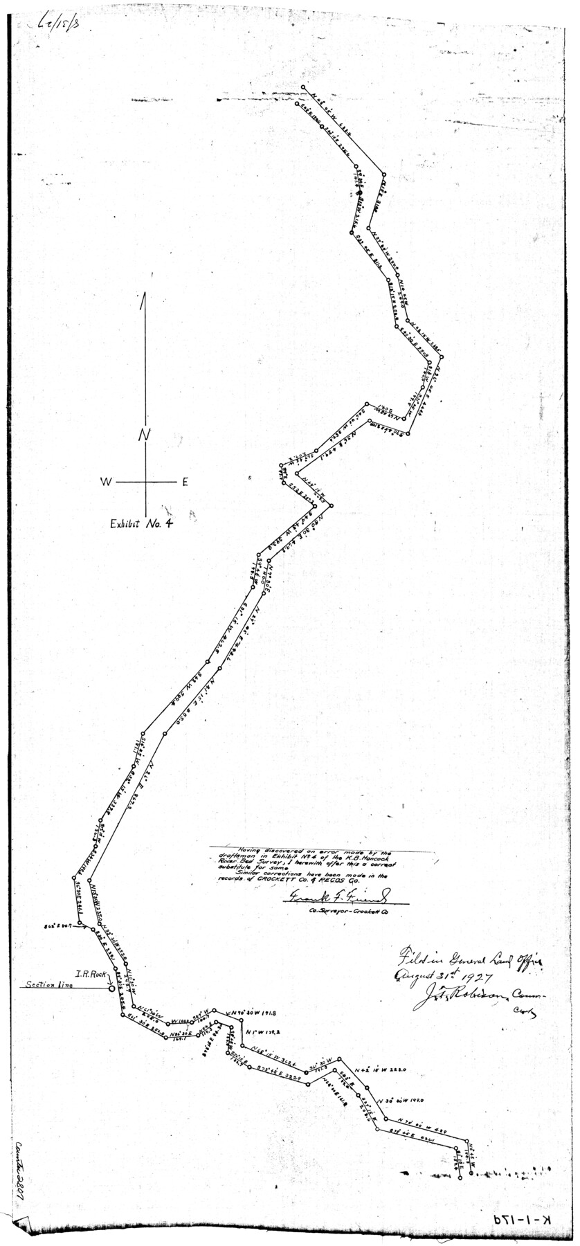 2807, [Sketch for Mineral Application 16700 - Pecos River Bed], General Map Collection