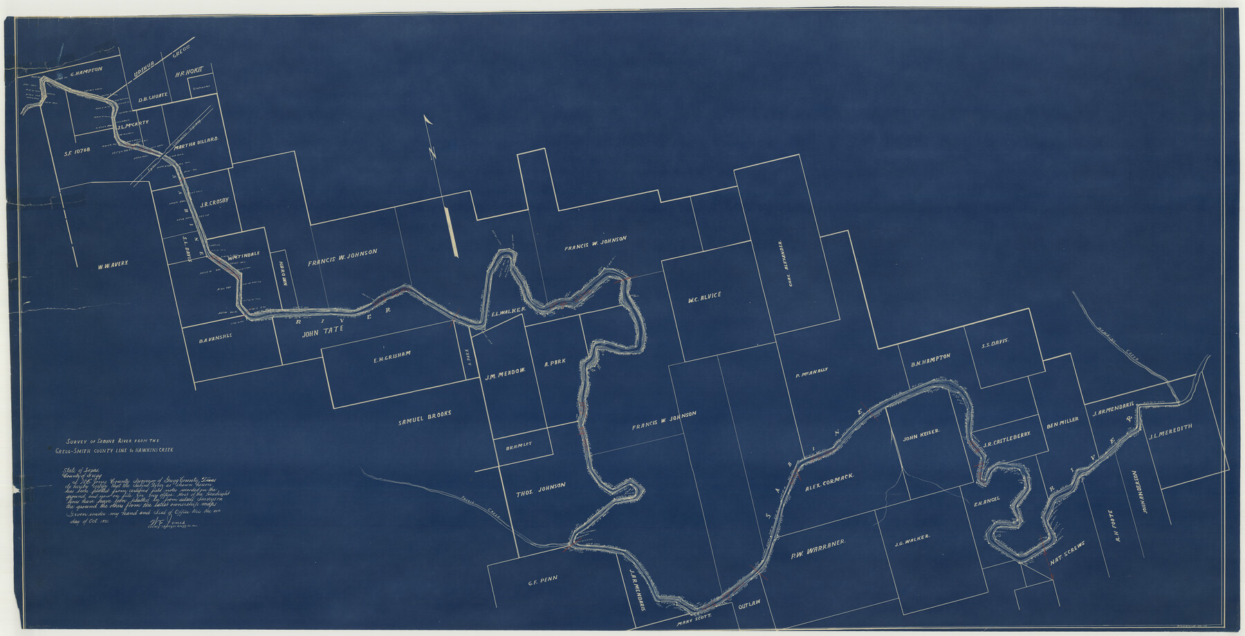 2852, [Sketch for Mineral Application 26649-26650 - Sabine River, Harry A. Wolan], General Map Collection