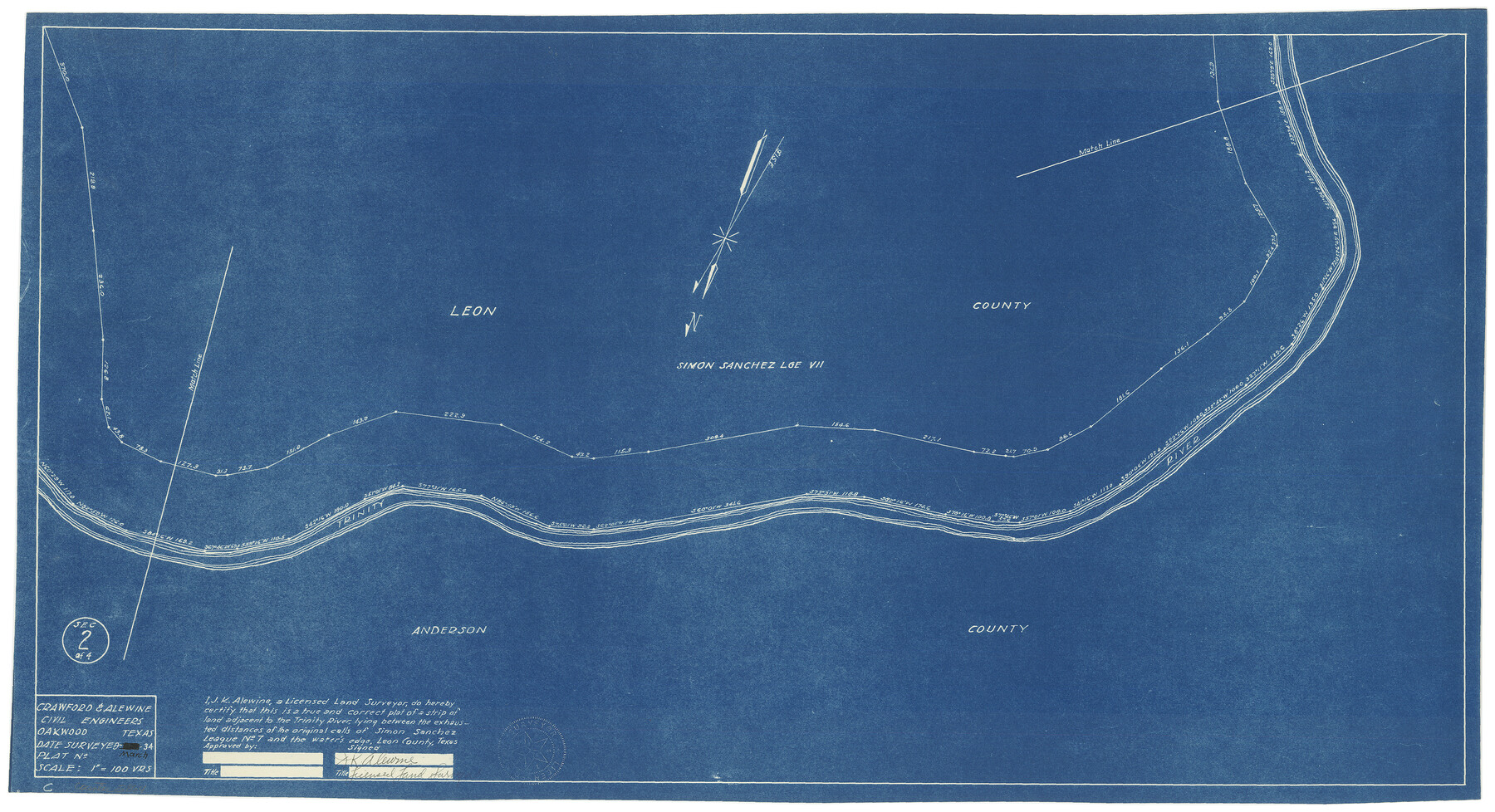 2864, [Sketch for Mineral Application 27670 - Strip between Simon Sanchez leagues and Trinity River], General Map Collection