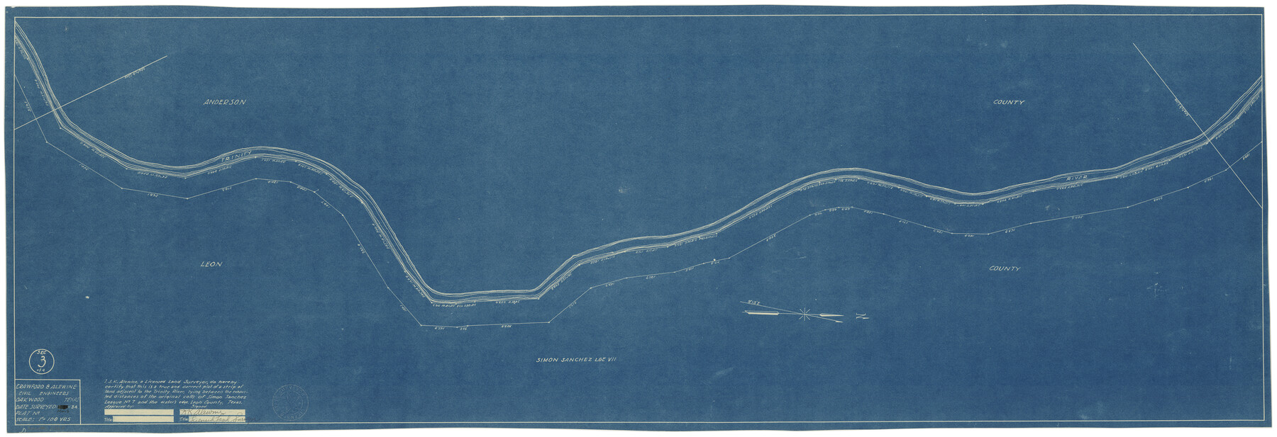 2865, [Sketch for Mineral Application 27670 - Strip between Simon Sanchez leagues and Trinity River], General Map Collection