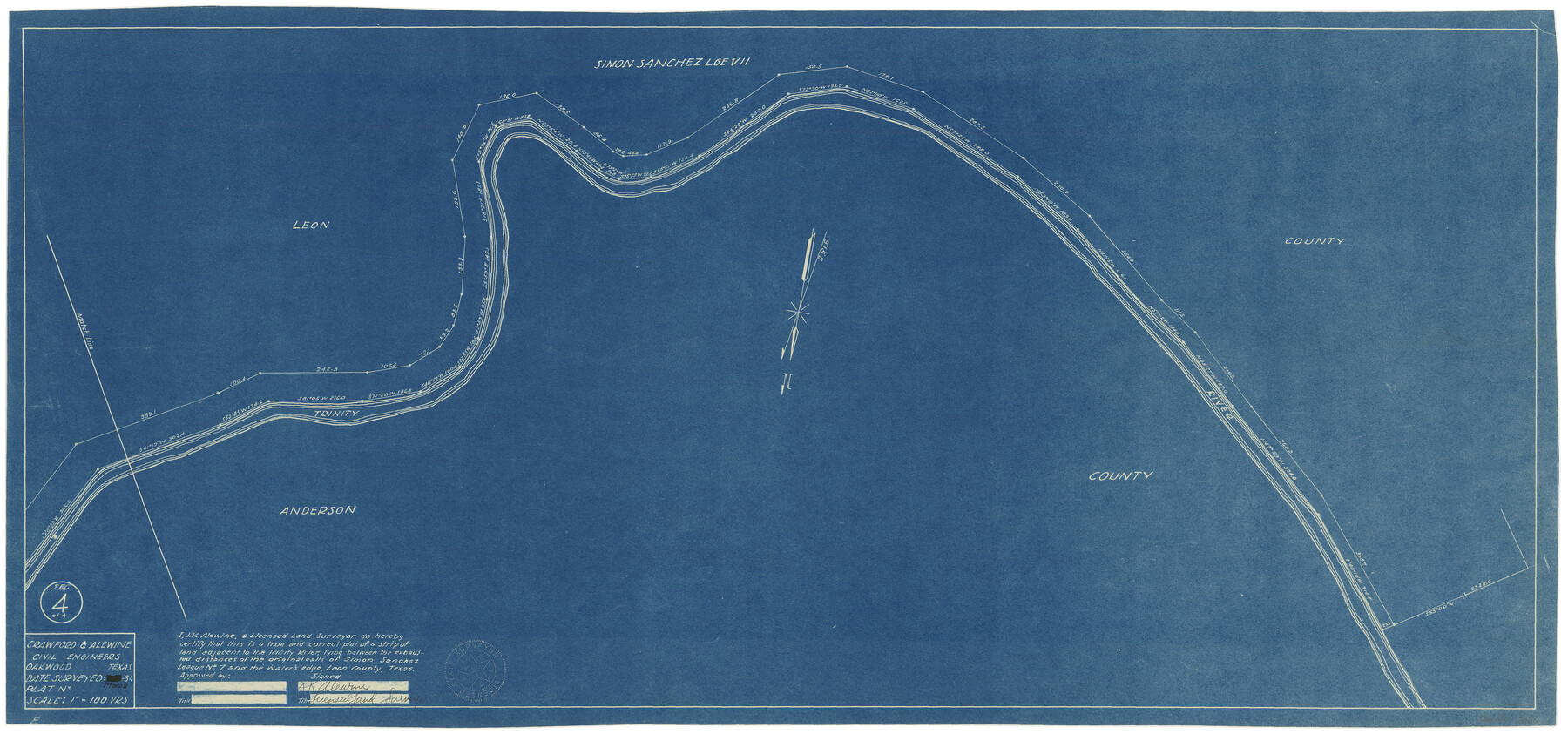 2866, [Sketch for Mineral Application 27670 - Strip between Simon Sanchez leagues and Trinity River], General Map Collection
