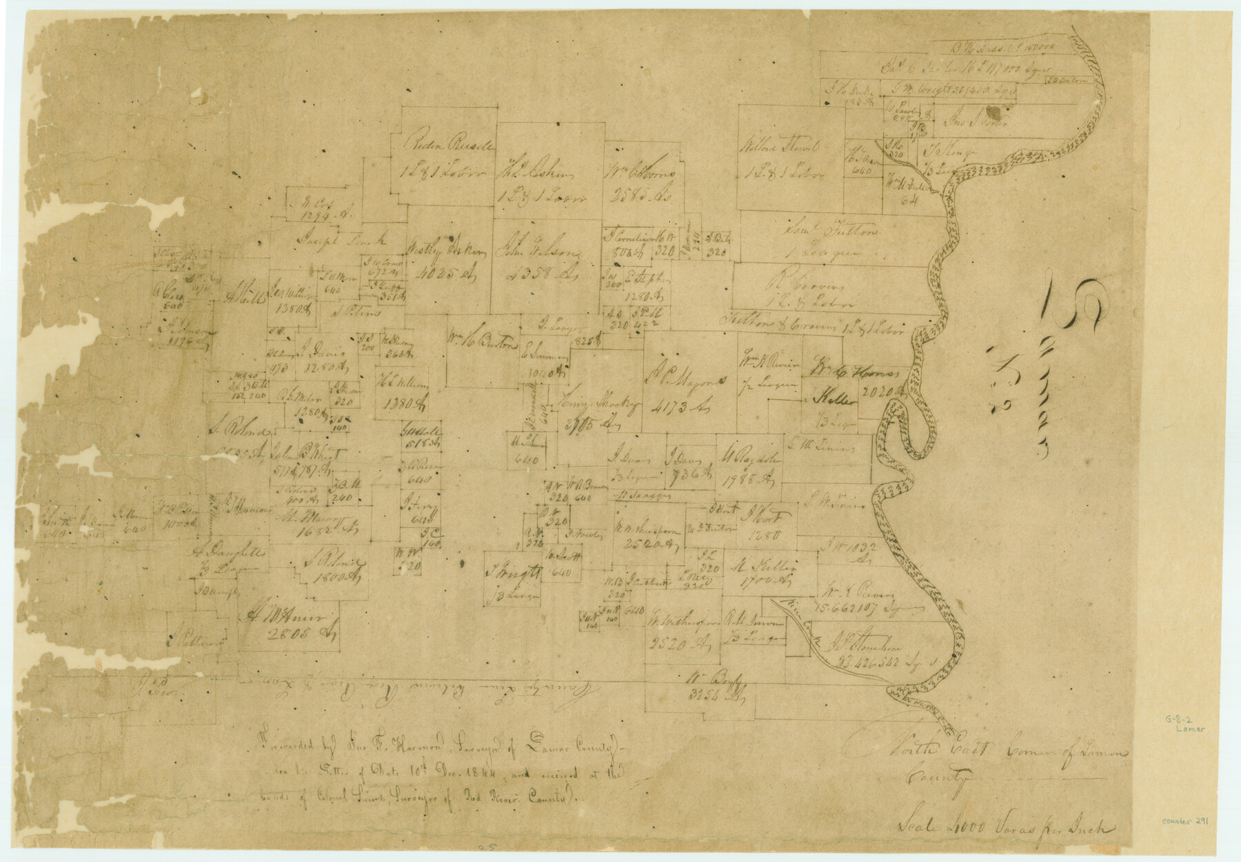 291, North East Corner of Lamar County, General Map Collection