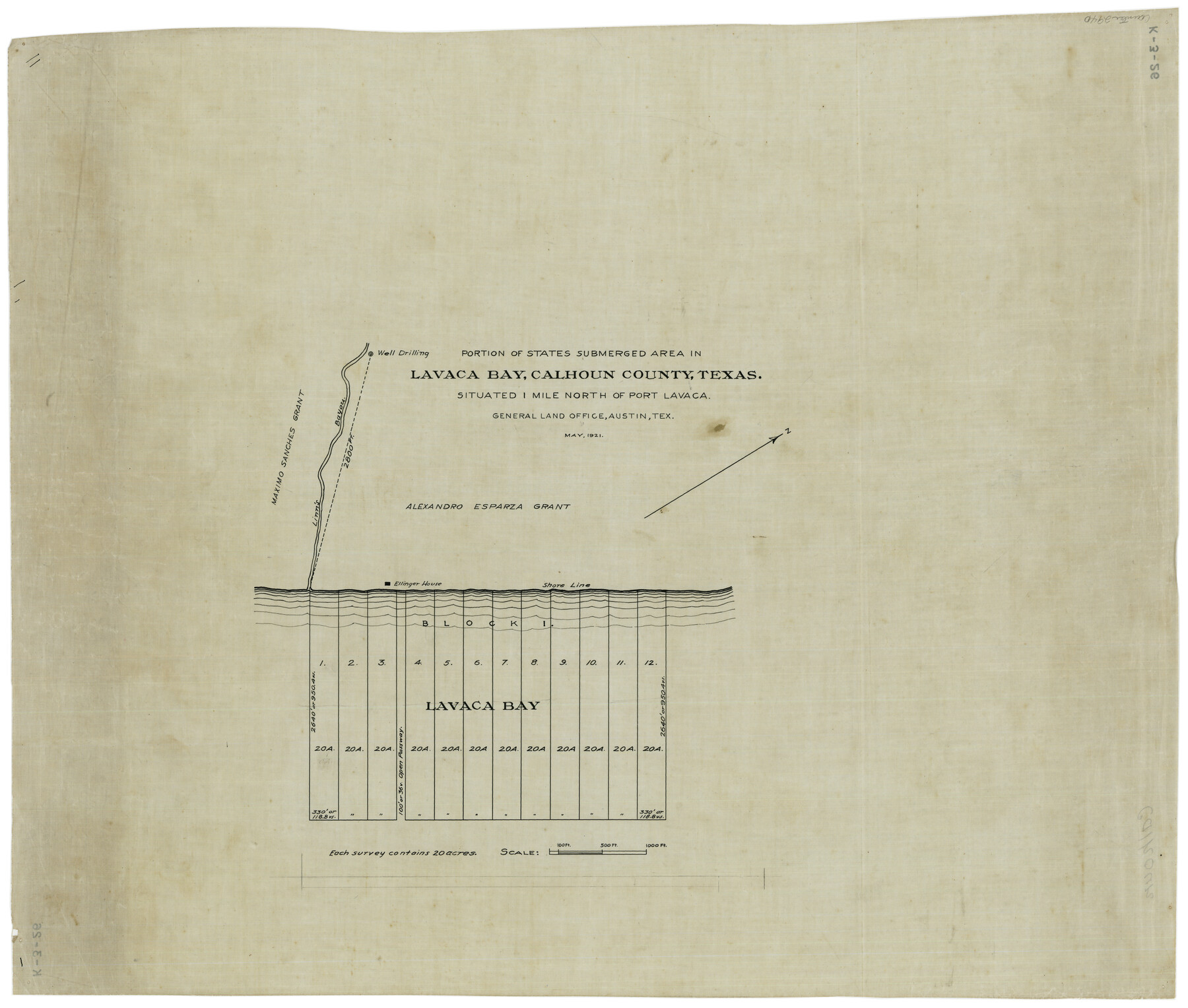 2940, Portion of States submerged area in Lavaca Bay, Calhoun County, Texas, General Map Collection