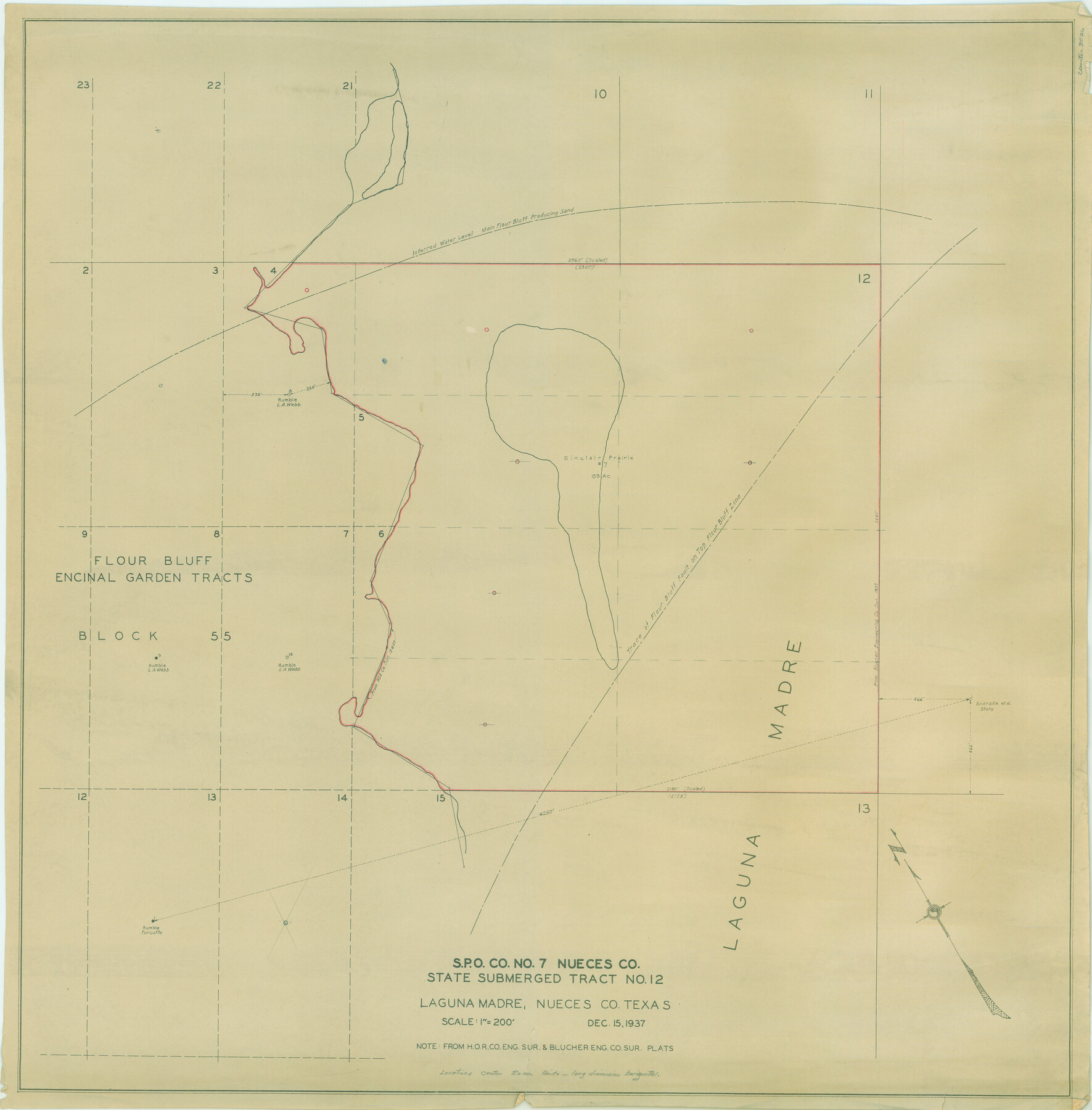 3026, S.P.O. Co. No. 7, State Submerged Tract No. 12, Laguna Madre, Nueces Co., Texas, General Map Collection