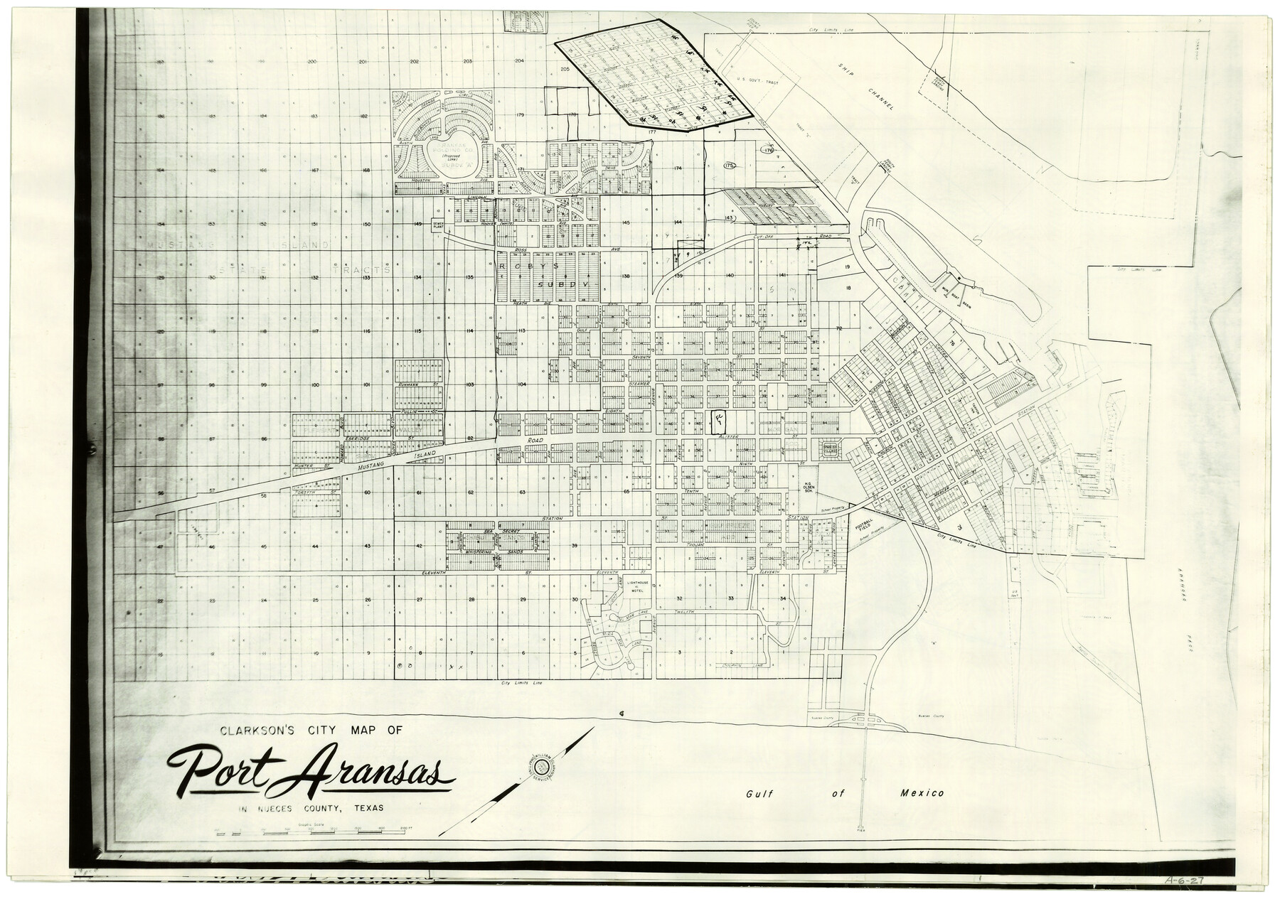 3040, Clarkson's City Map of Port Aransas, General Map Collection
