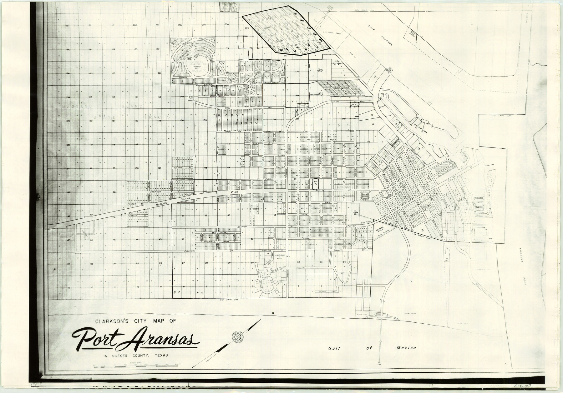 3040, Clarkson's City Map of Port Aransas, General Map Collection