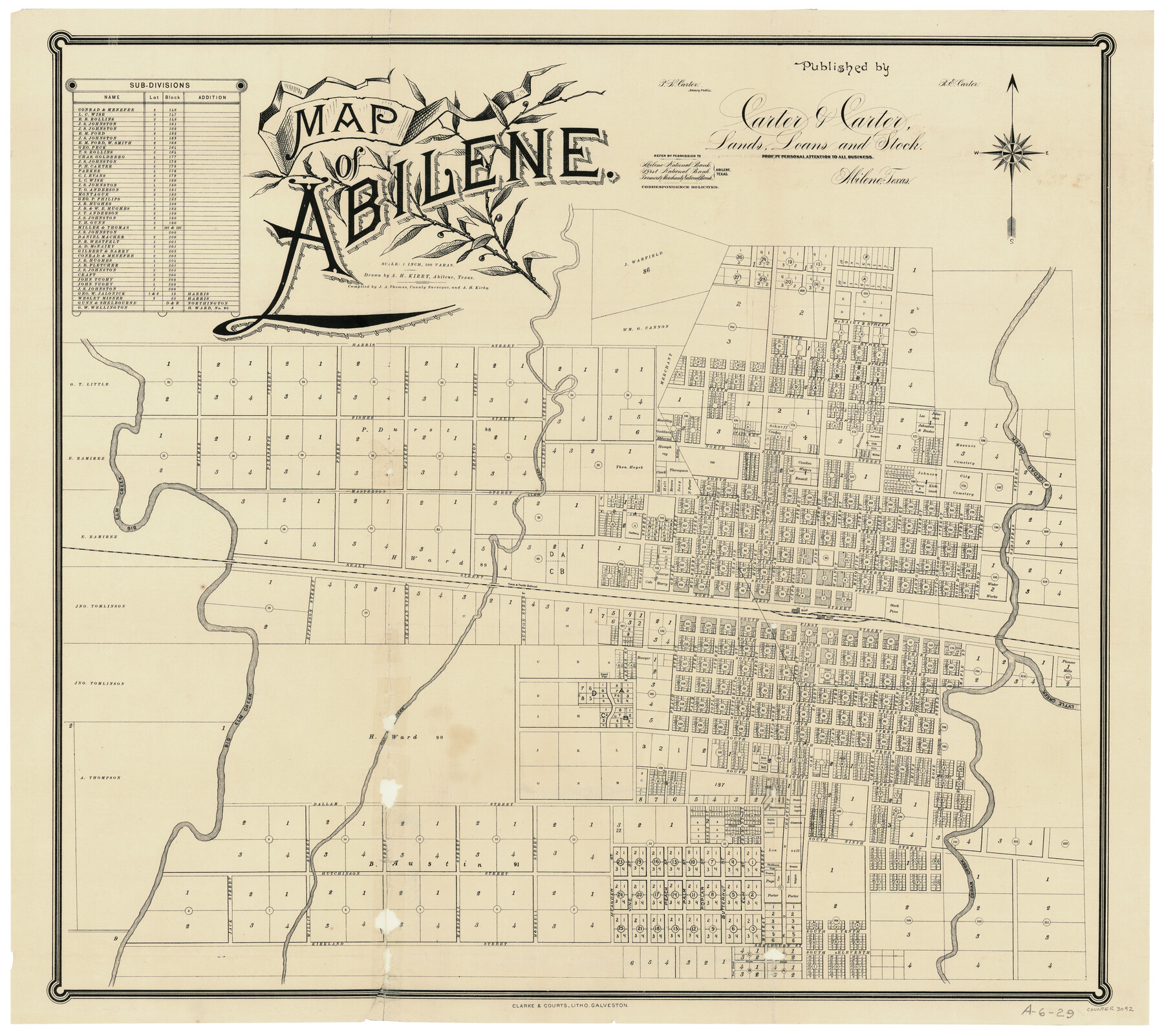 3042, Map of Abilene, General Map Collection