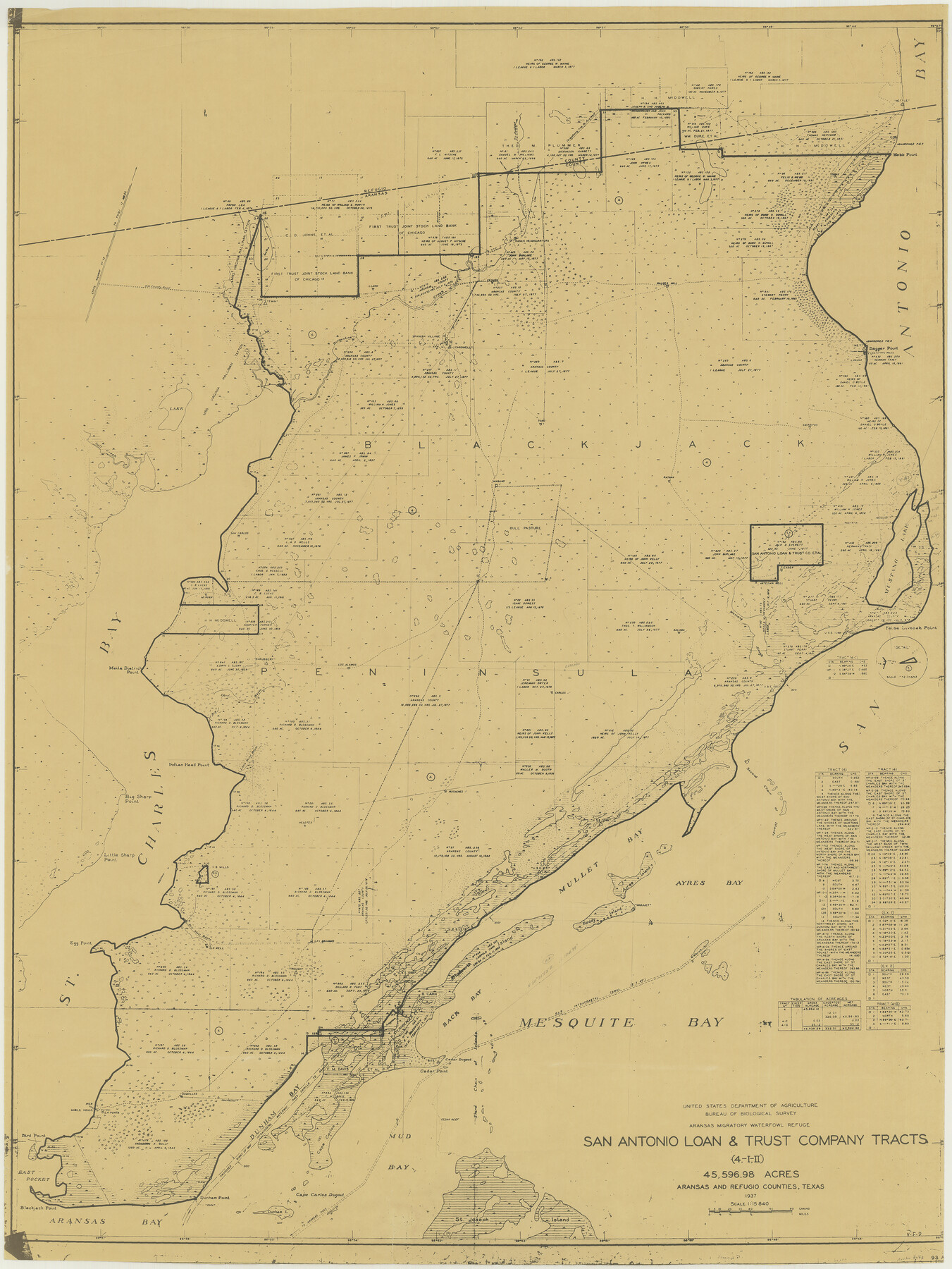 3073, Aransas Migratory Waterfowl Refuge, San Antonio Loan & Trust Company Tracts, 45,596.98 acres, Aransas and Refugio Counties, General Map Collection