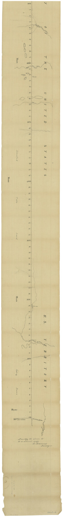 3084, Map of the Survey of the Parallel 36 1/2 Degrees North Latitude, Commencing at the 100th and Running to the 103rd Degree of Longitude West of Greenwich, General Map Collection