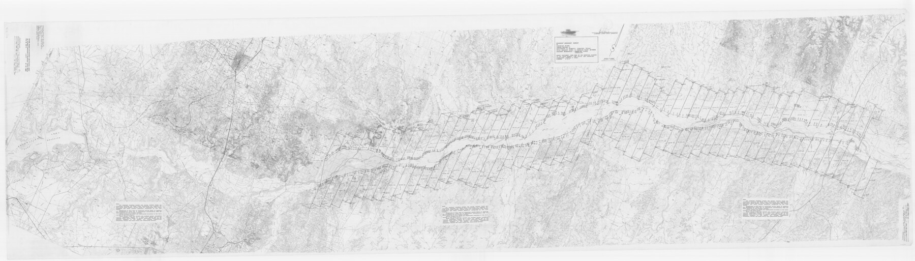 3120, Gradient Boundary Survey of Canadian River through portions of Hutchinson & Roberts Counties, Texas, General Map Collection