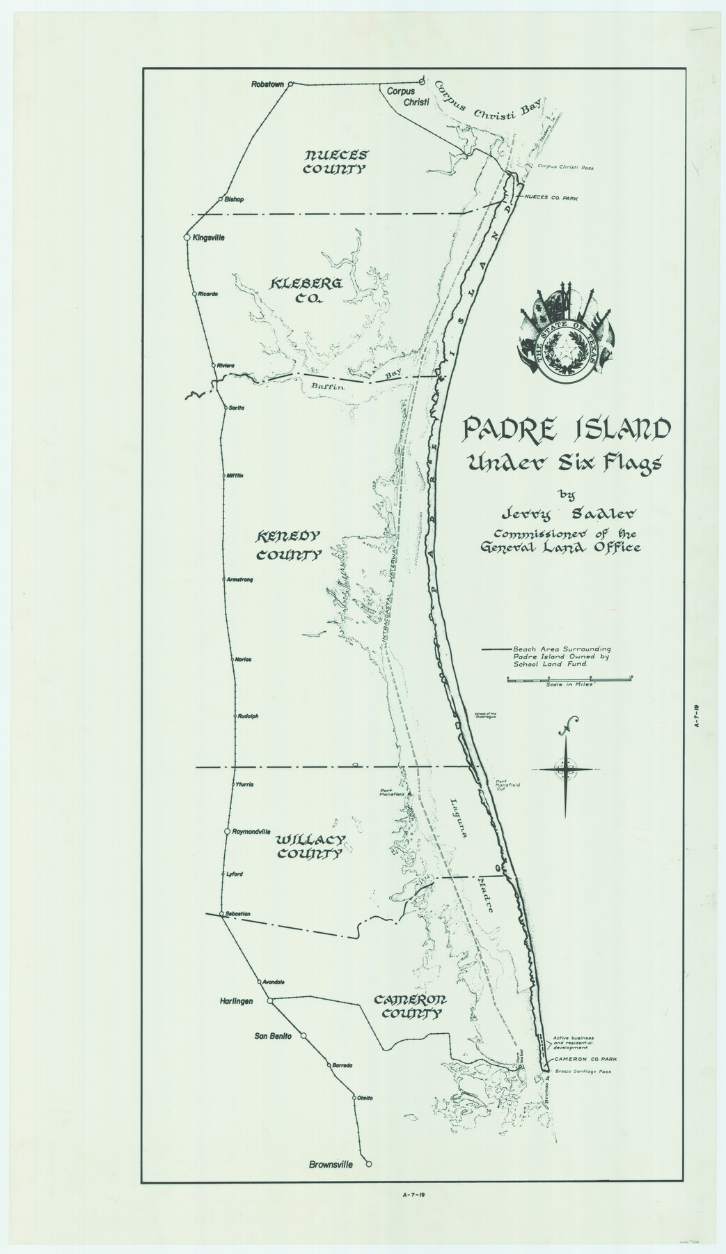 3126, Padre Island Under Six Flags, General Map Collection