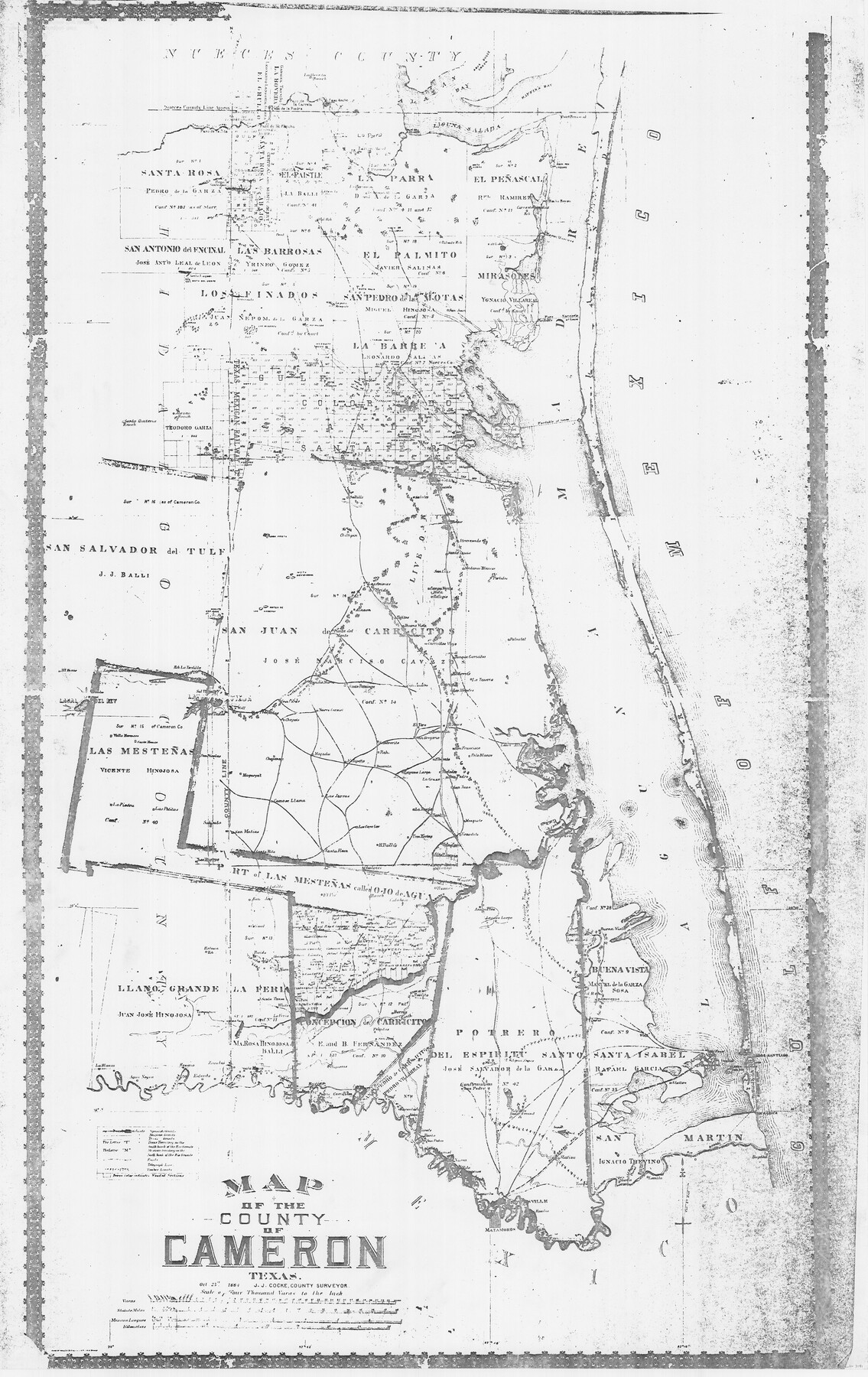 3141, Map of the County of Cameron, Texas, General Map Collection