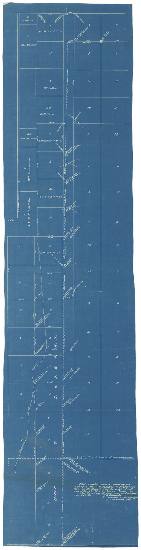 3219, [Sketch for Mineral Applications 26885-6 - Reagan and Crockett Cos., W. H. Bland], General Map Collection