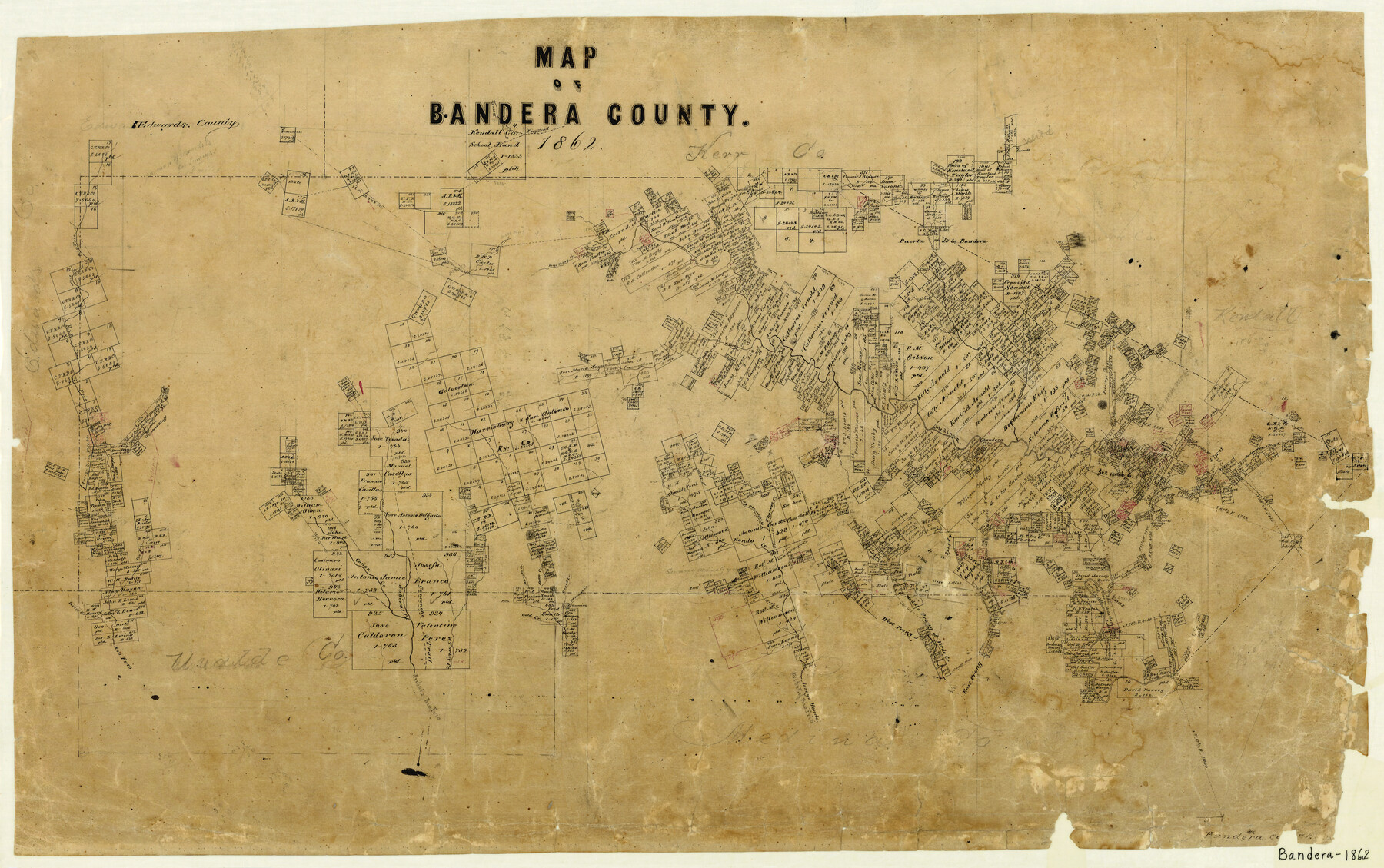 3271, Map of Bandera County, General Map Collection
