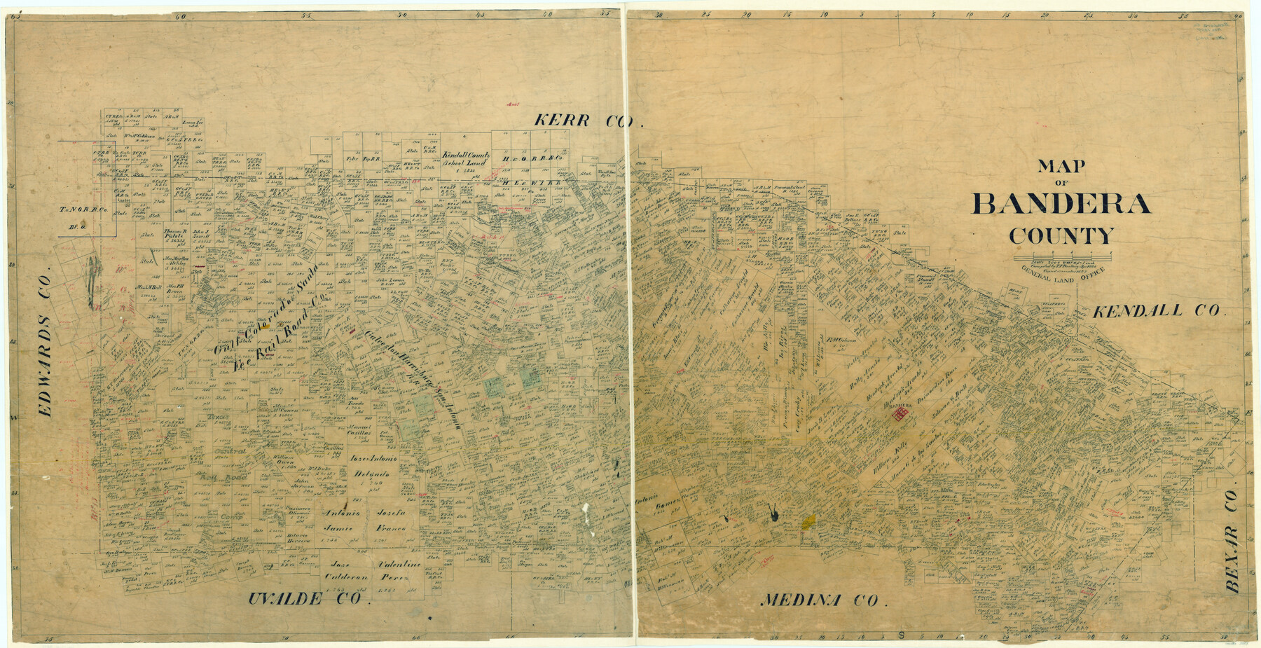 3273, Map of Bandera County, General Map Collection