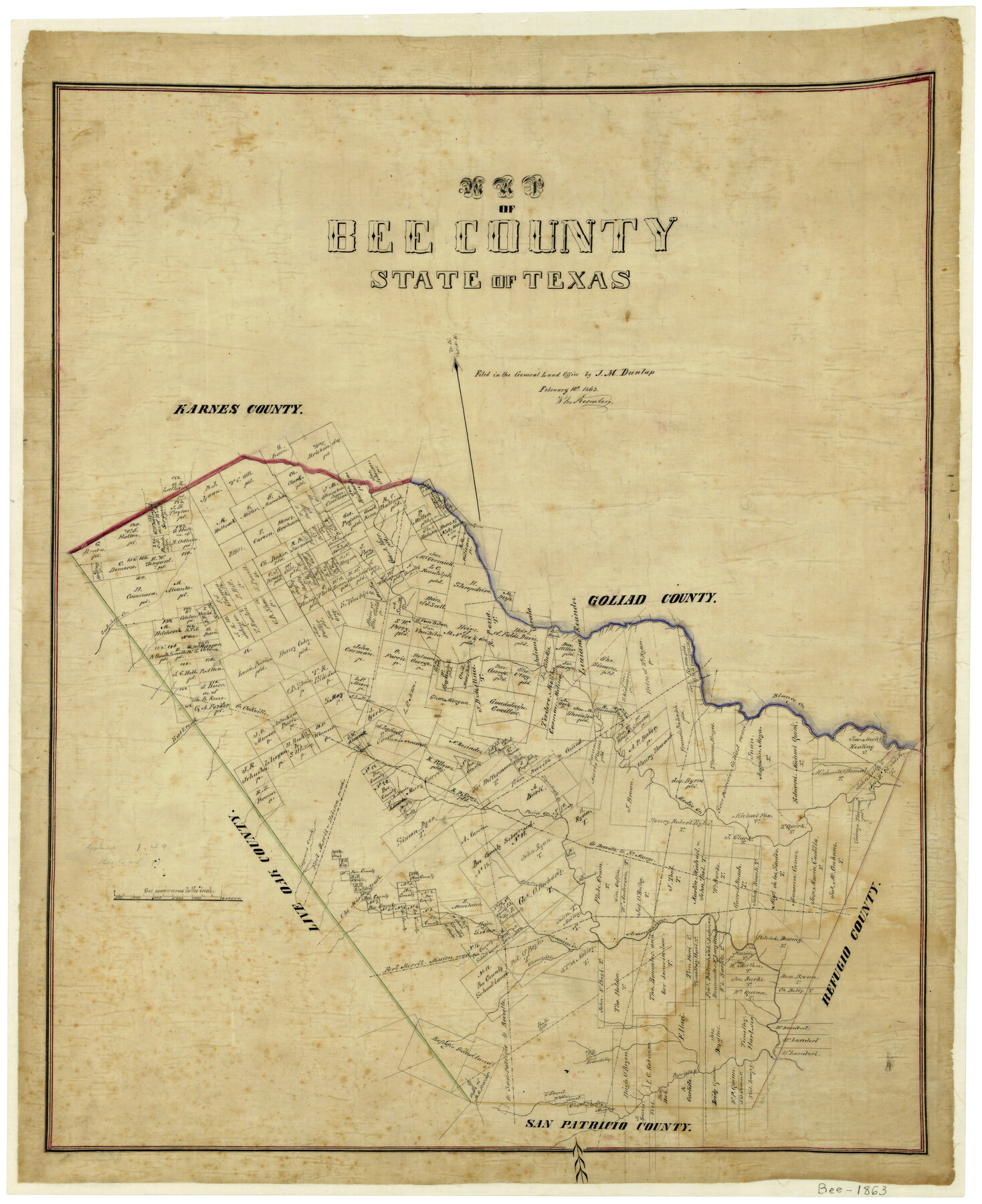 3286, Map of Bee County State of Texas, General Map Collection