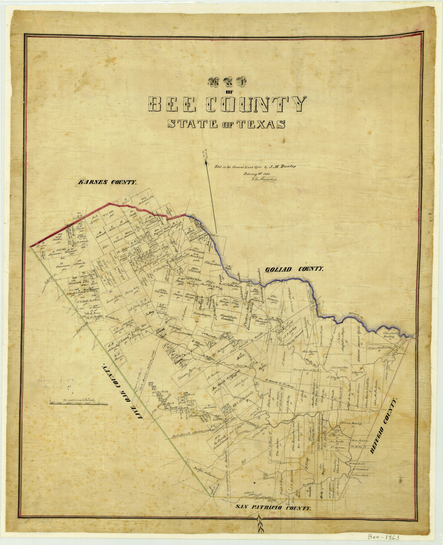 Map of Bee County State of Texas | 3286, Map of Bee County State of ...