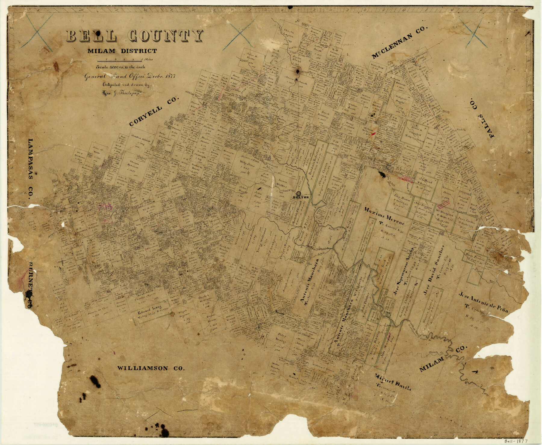 3293, Bell County, Milam District, General Map Collection