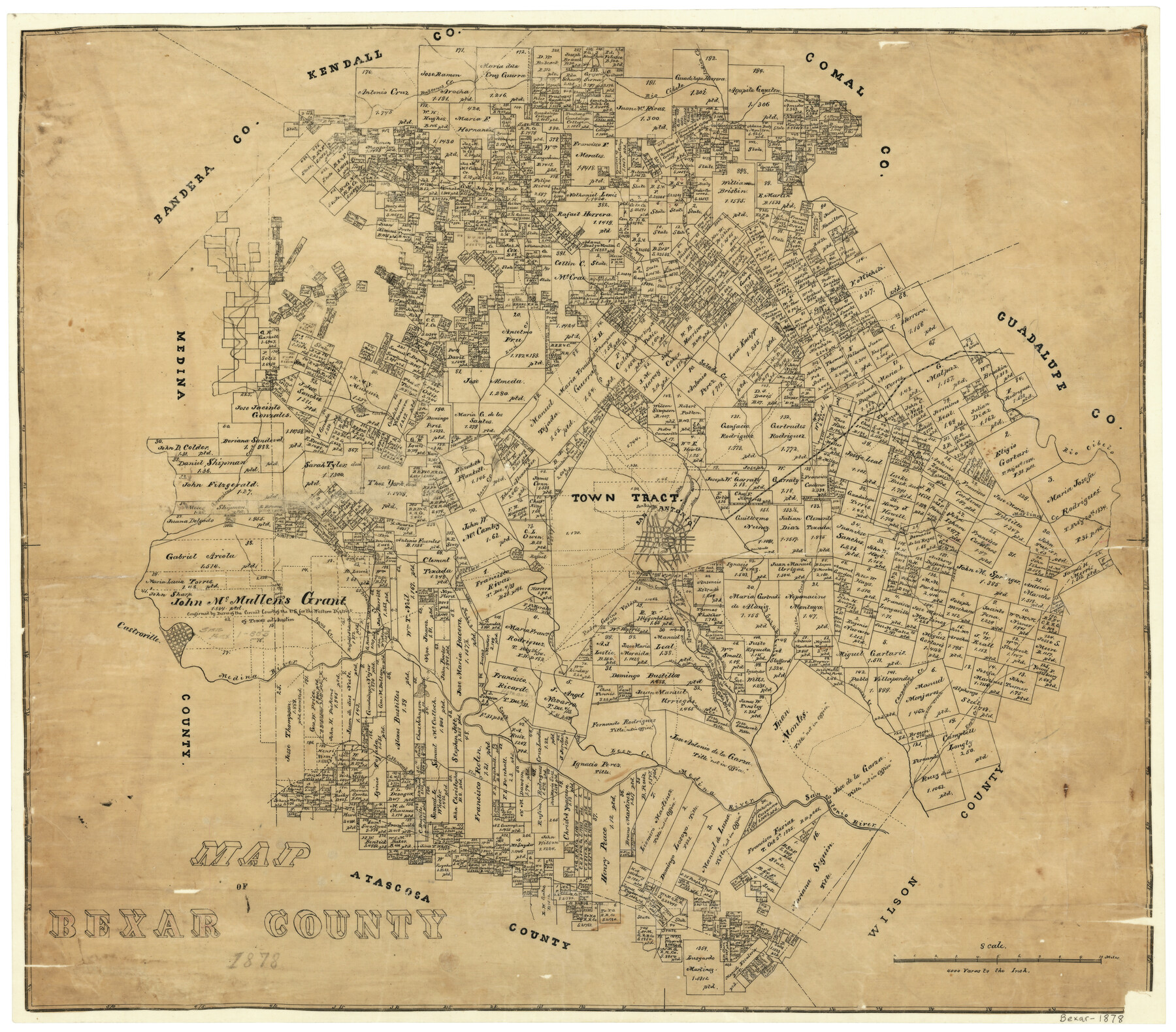 3299, Map of Bexar County, General Map Collection