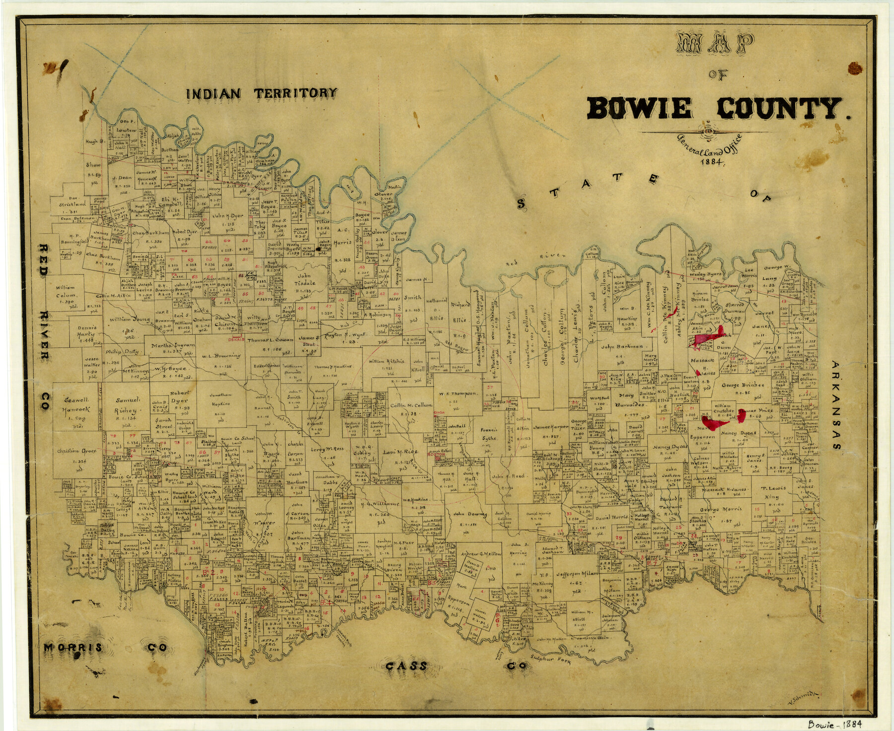 3319, Map of Bowie County, General Map Collection