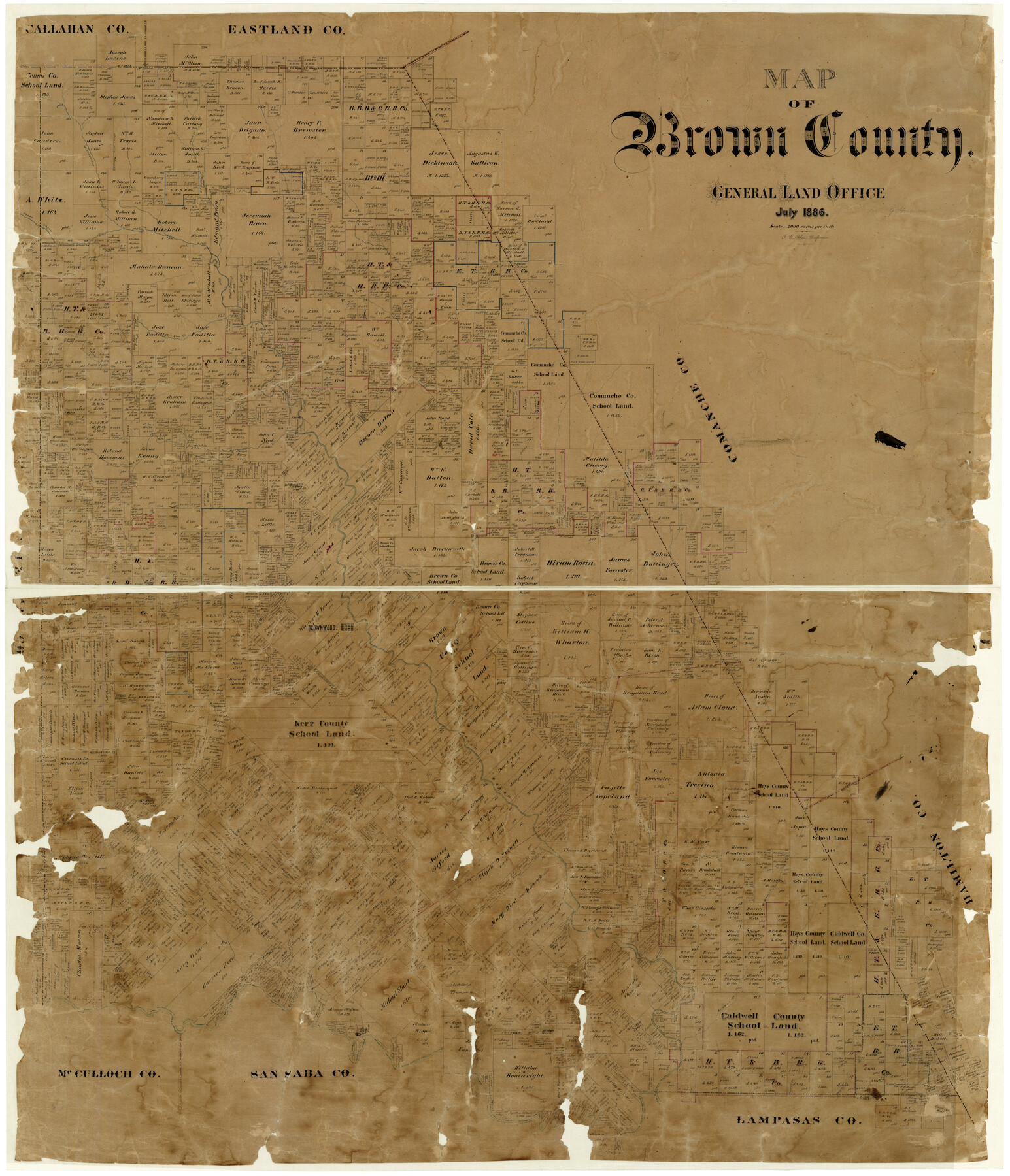 3342, Map of Brown County, General Map Collection