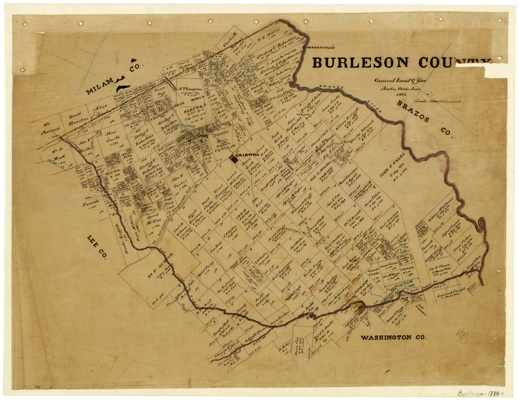 3347, Burleson County, General Map Collection