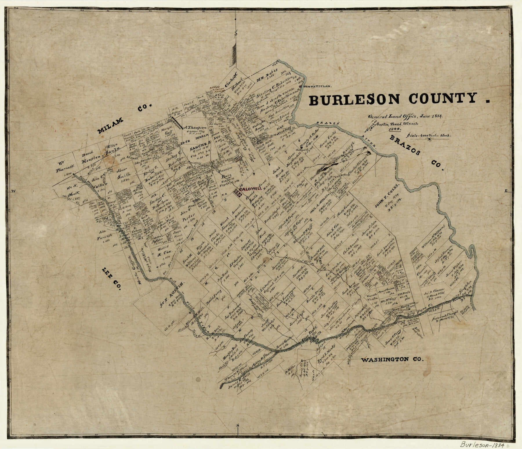 3349, Burleson County, General Map Collection