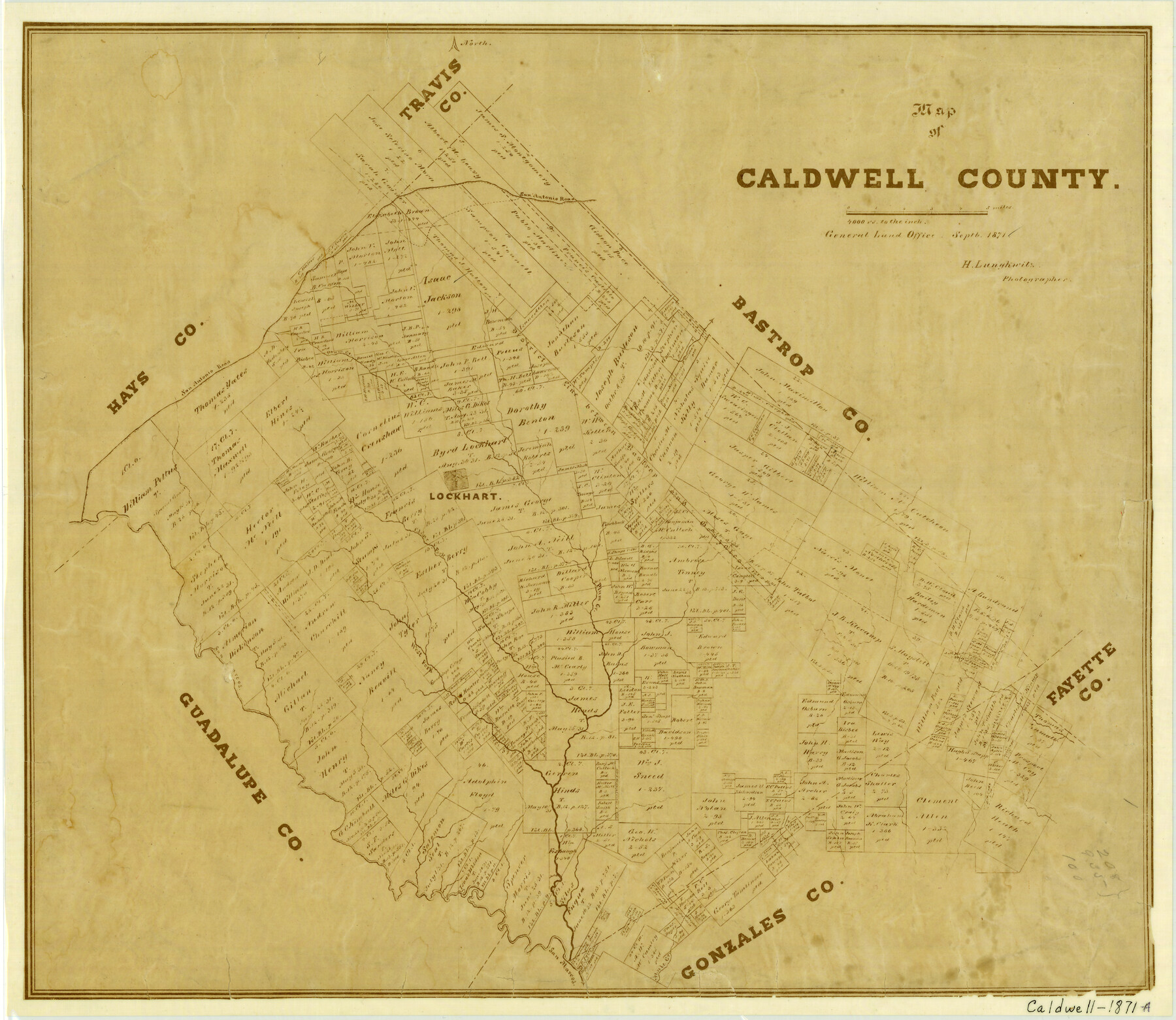 Map of Caldwell County 3357, Map of Caldwell County, General Map