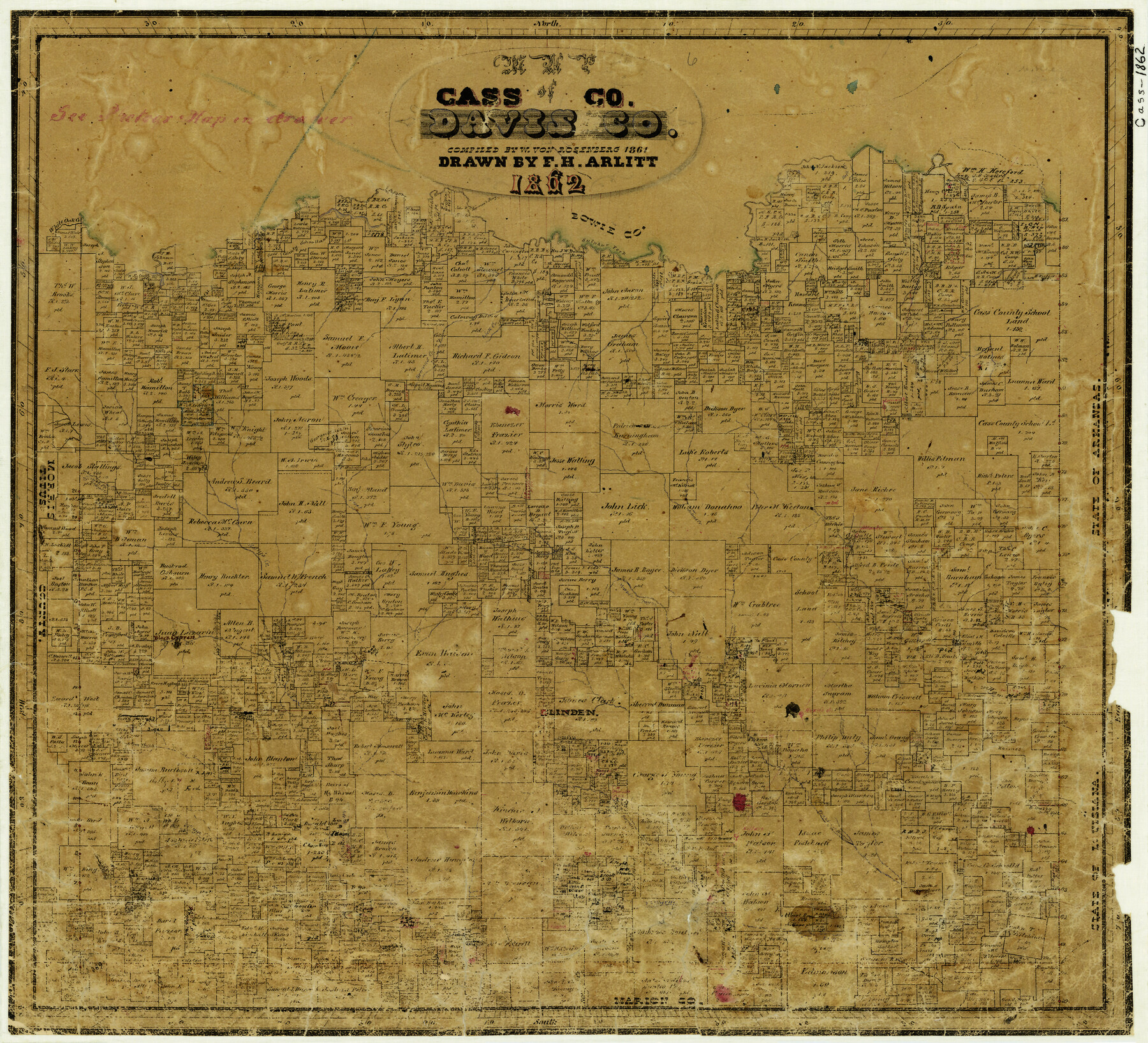 3372, Map of Cass Co., General Map Collection