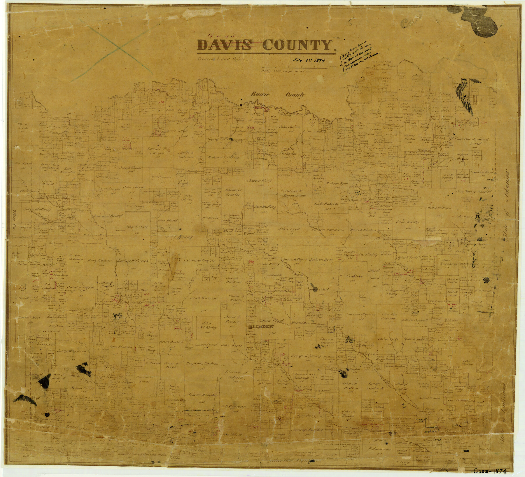 Cass County 3373, Cass County, General Map Collection 3373, Cass
