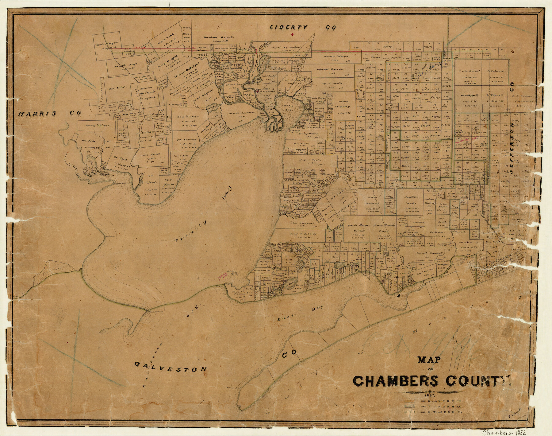 3384, Map of Chambers County, General Map Collection