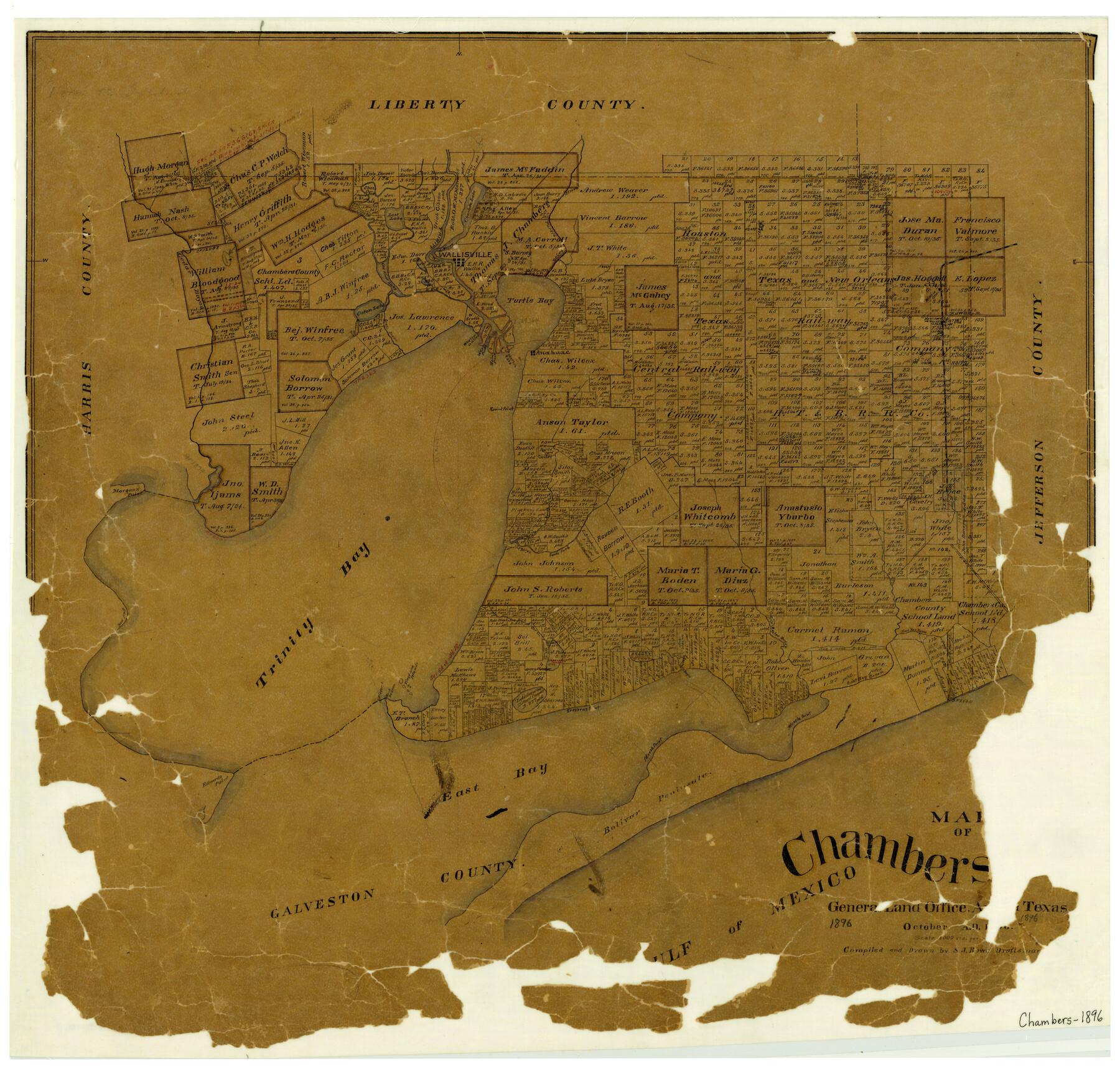 3385, Map of Chambers County, General Map Collection