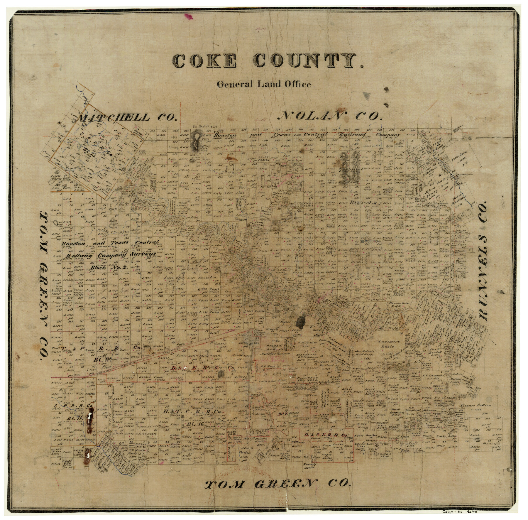 3407, Coke County, General Map Collection