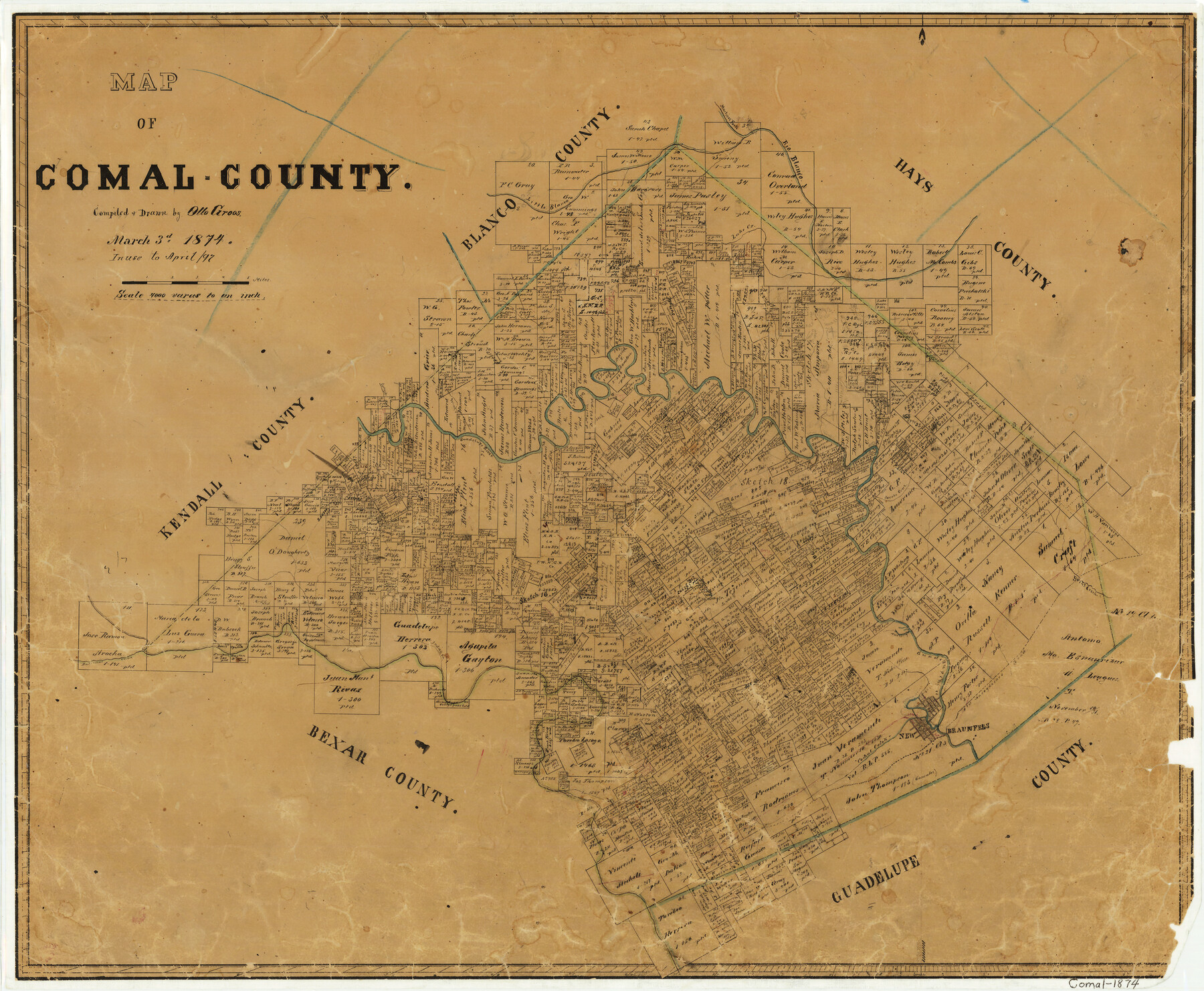 3428, Map of Comal County, General Map Collection